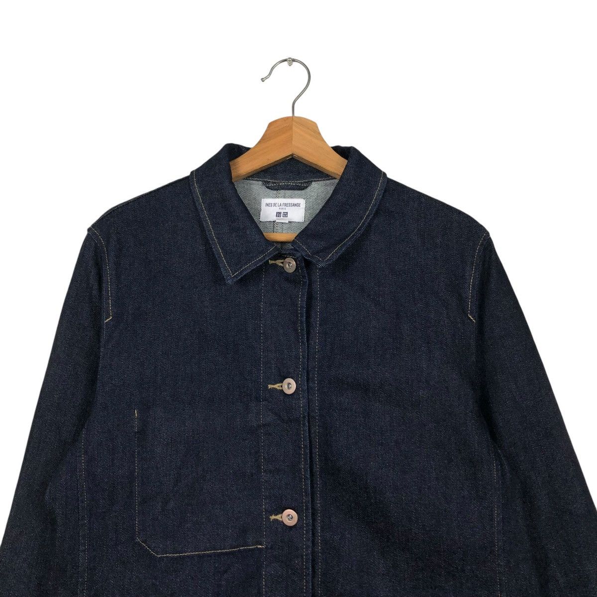 Japanese Brand 🔥VINTAGE DENIM JACKET BIKER UNIQLO INES DE LA FRESSANGE Size US L / EU 52-54 / 3 - 5 Thumbnail