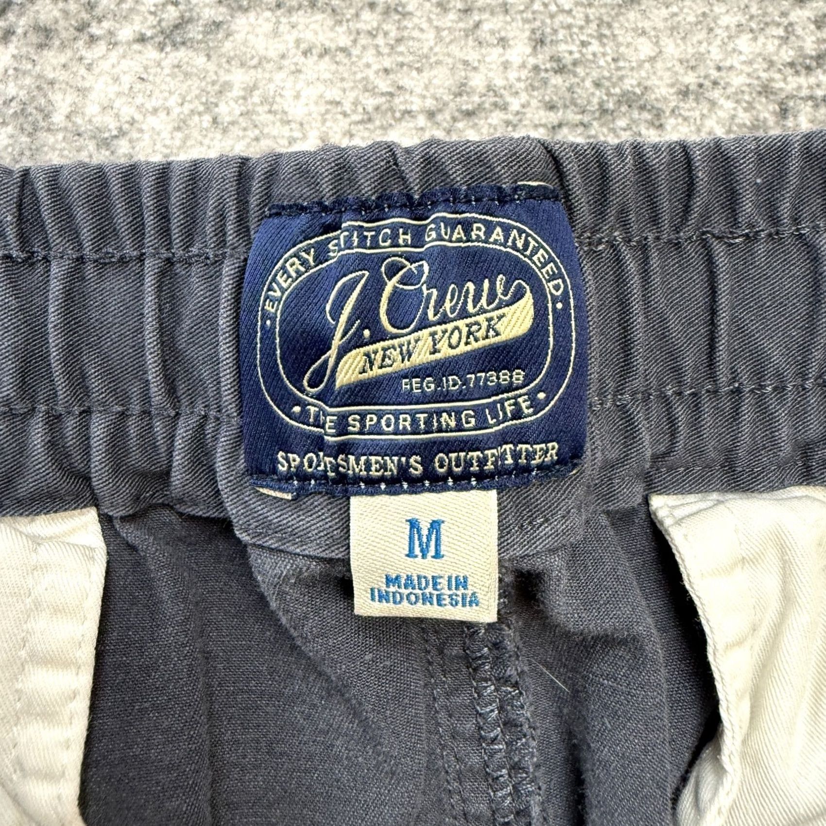 J.Crew J.CREW Dock Pants Slim Regular 30x24 Blue Corduroy Elastic Waist Drawstring Chest Pocket Men Pants Size US 31 - 4 Thumbnail