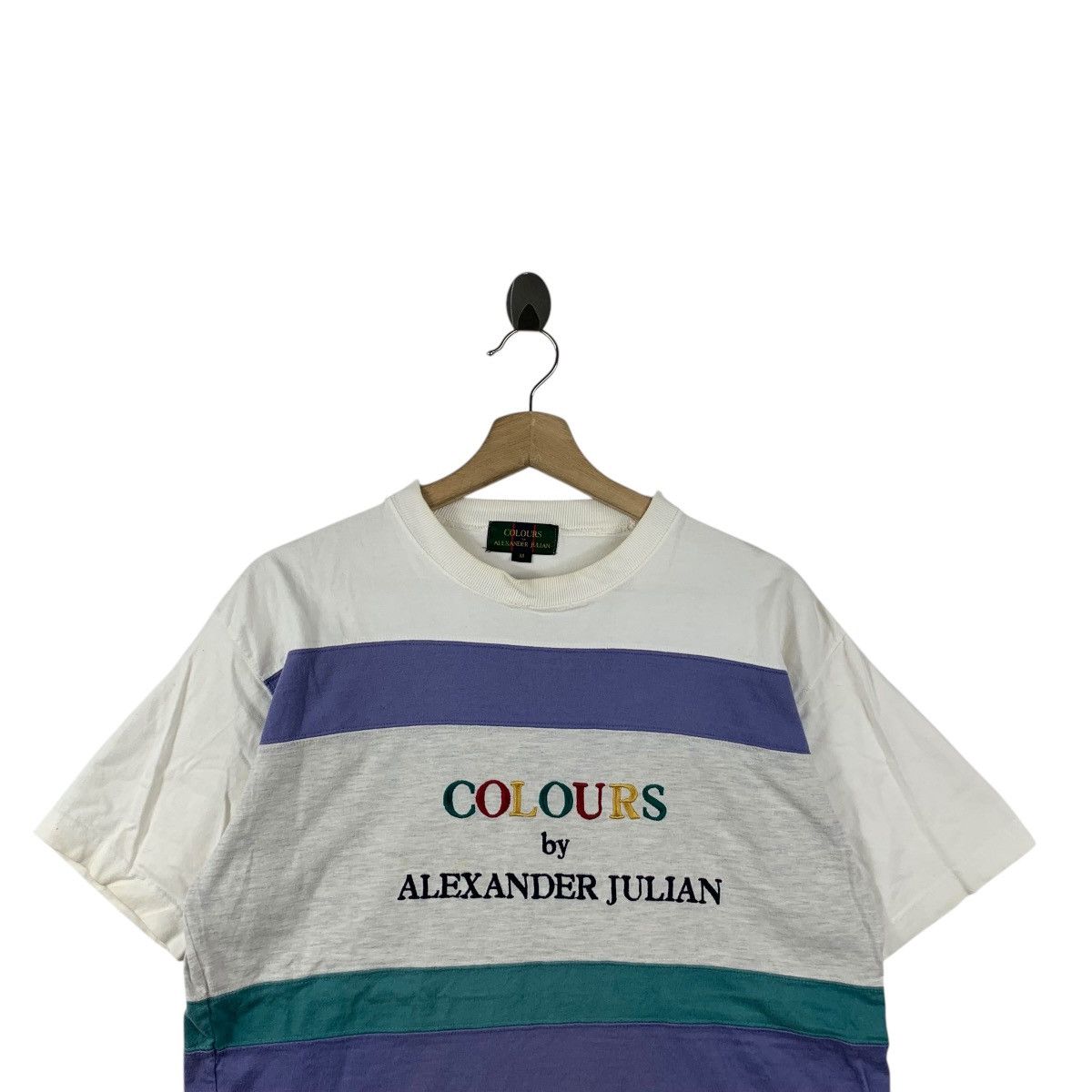 Alexander Julian Vintage ALEXANDER JULIAN COLOURS Collection Striped Tee Size M / US 6-8 / IT 42-44 - 2 Thumbnail
