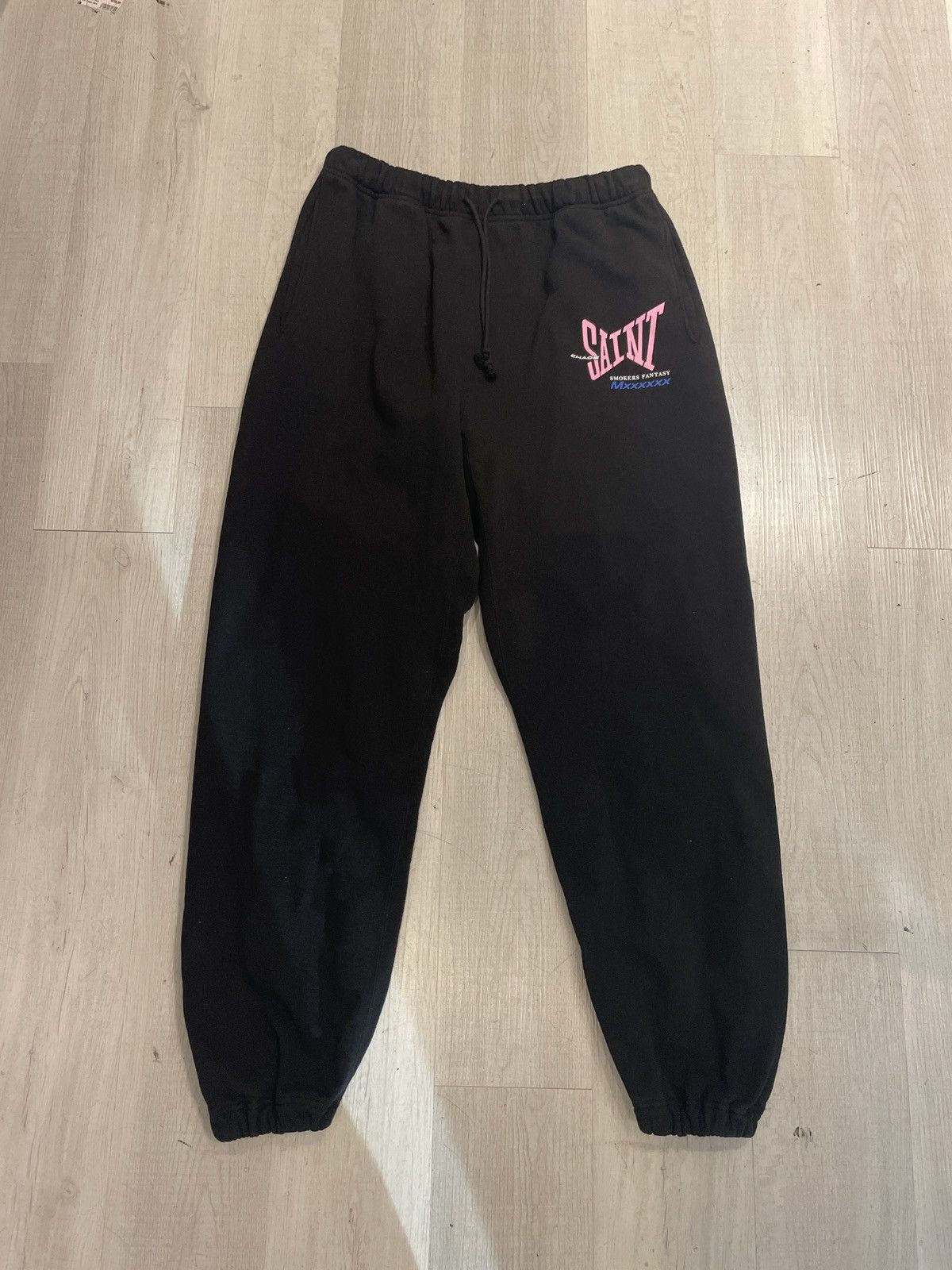 Saint Michael Saint Michael Ribbon Sweatpants Black Pink Size US 32 / EU 48 - 1 Thumbnail