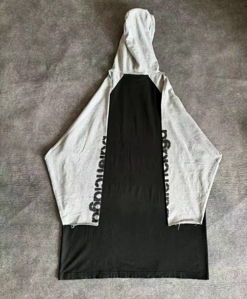 Balenciaga Balenciaga 3B Letter Stained Aged Patchwork Hooded Short S Size US S / EU 44-46 / 1 - 2 Thumbnail