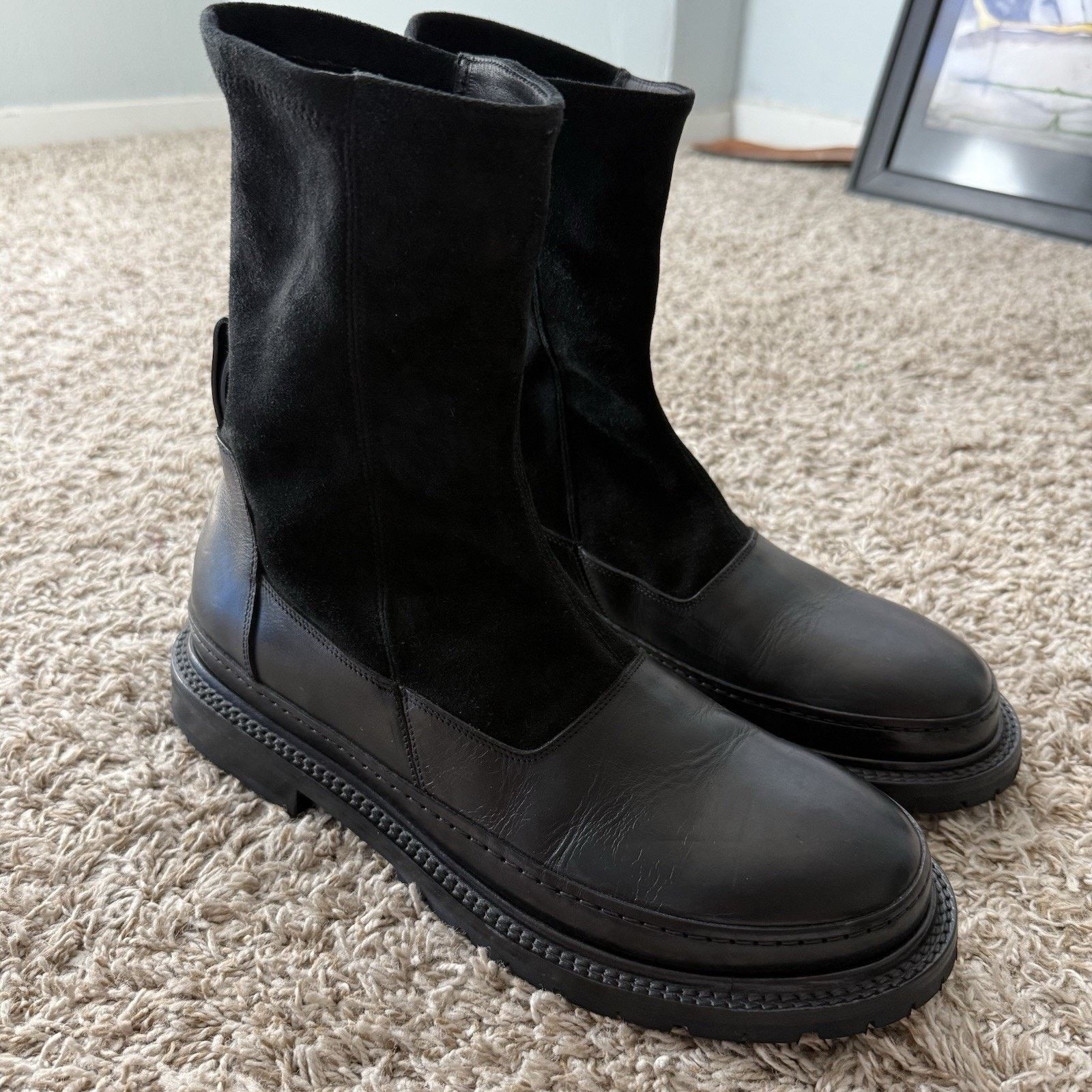 Other Adyar Black Suede Leather Chelsea Boots SSENSE Exclusive Size US 12 / EU 45 - 10 Thumbnail