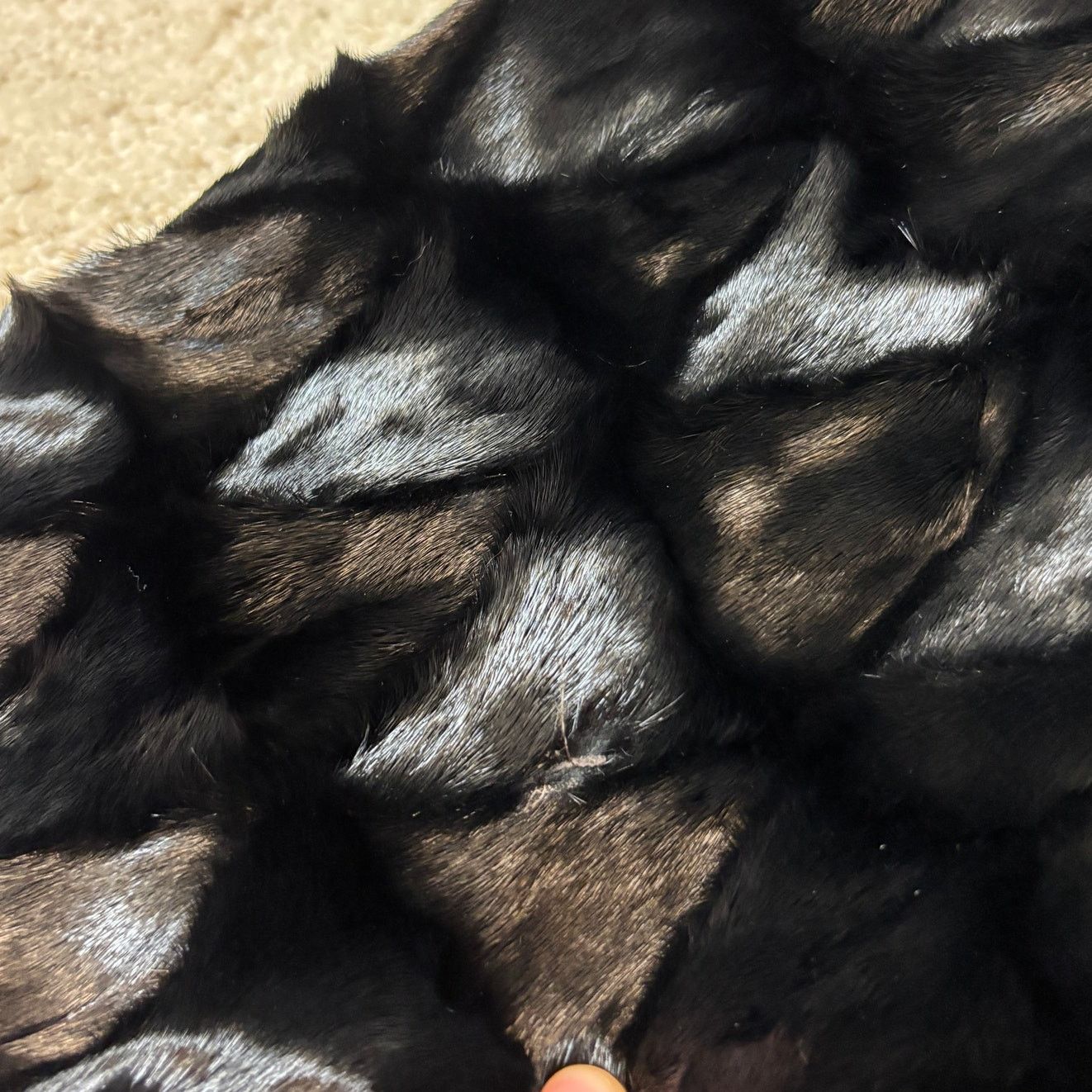Vintage Vintage Lazare's Furs Pieced Mink Fur Hooded Jacket Size 50 Size US L / EU 52-54 / 3 - 11 Thumbnail