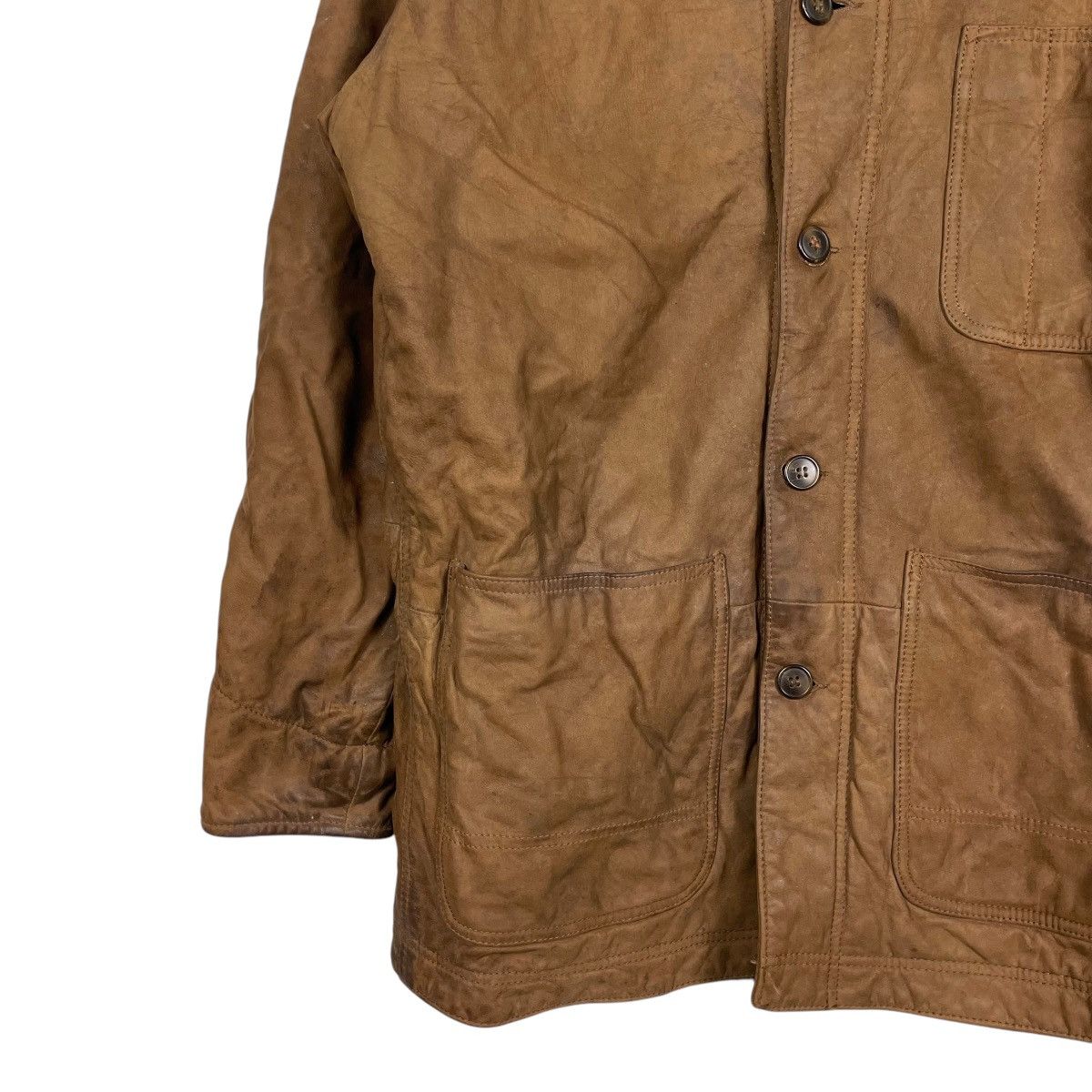 L.L. Bean × Vintage 💥MOLESKIN LEATHER LL BEAN RICH BROWN JACKET Size US L / EU 52-54 / 3 - 3 Thumbnail