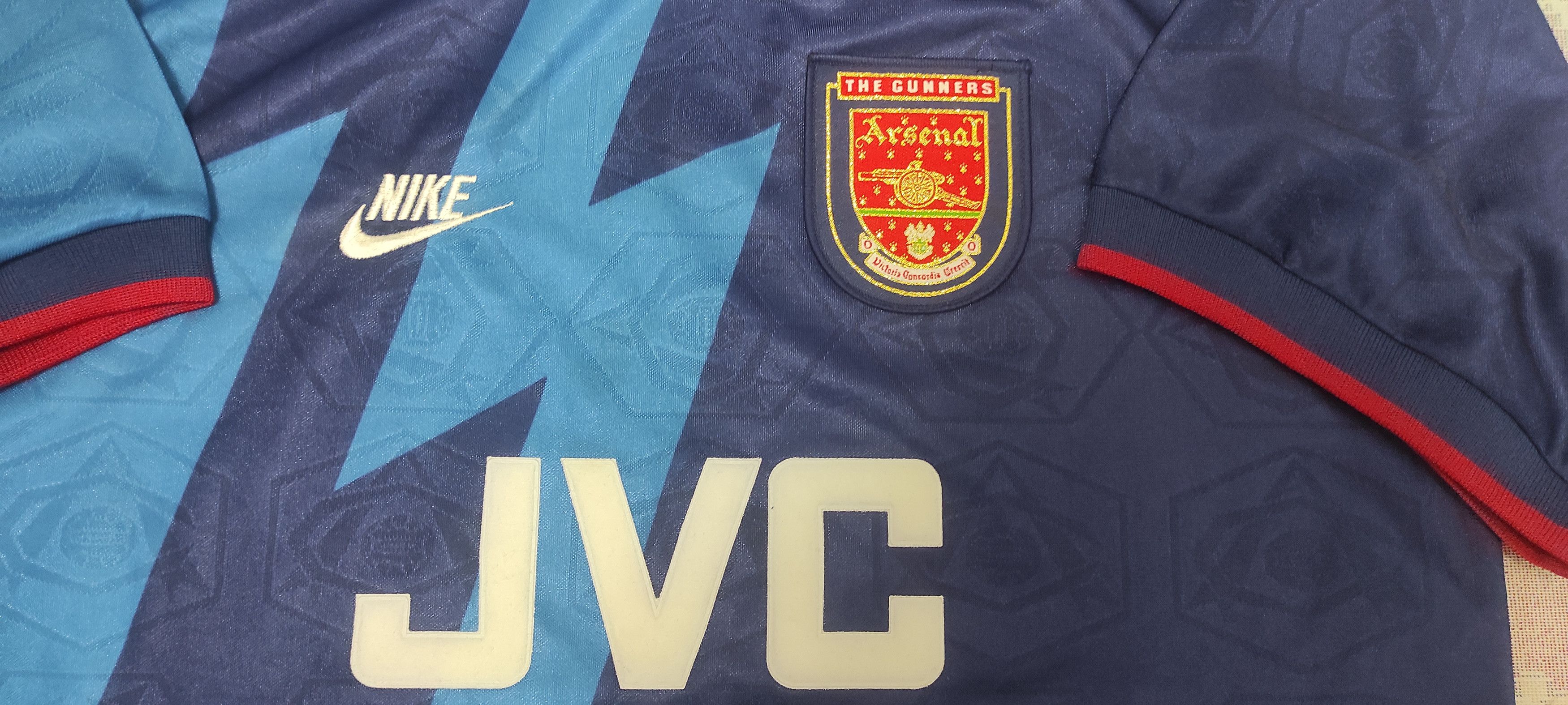 Nike Arsenal Away football shirt 1995 - 1996 Vintage Rare Size US L / EU 52-54 / 3 - 3 Thumbnail