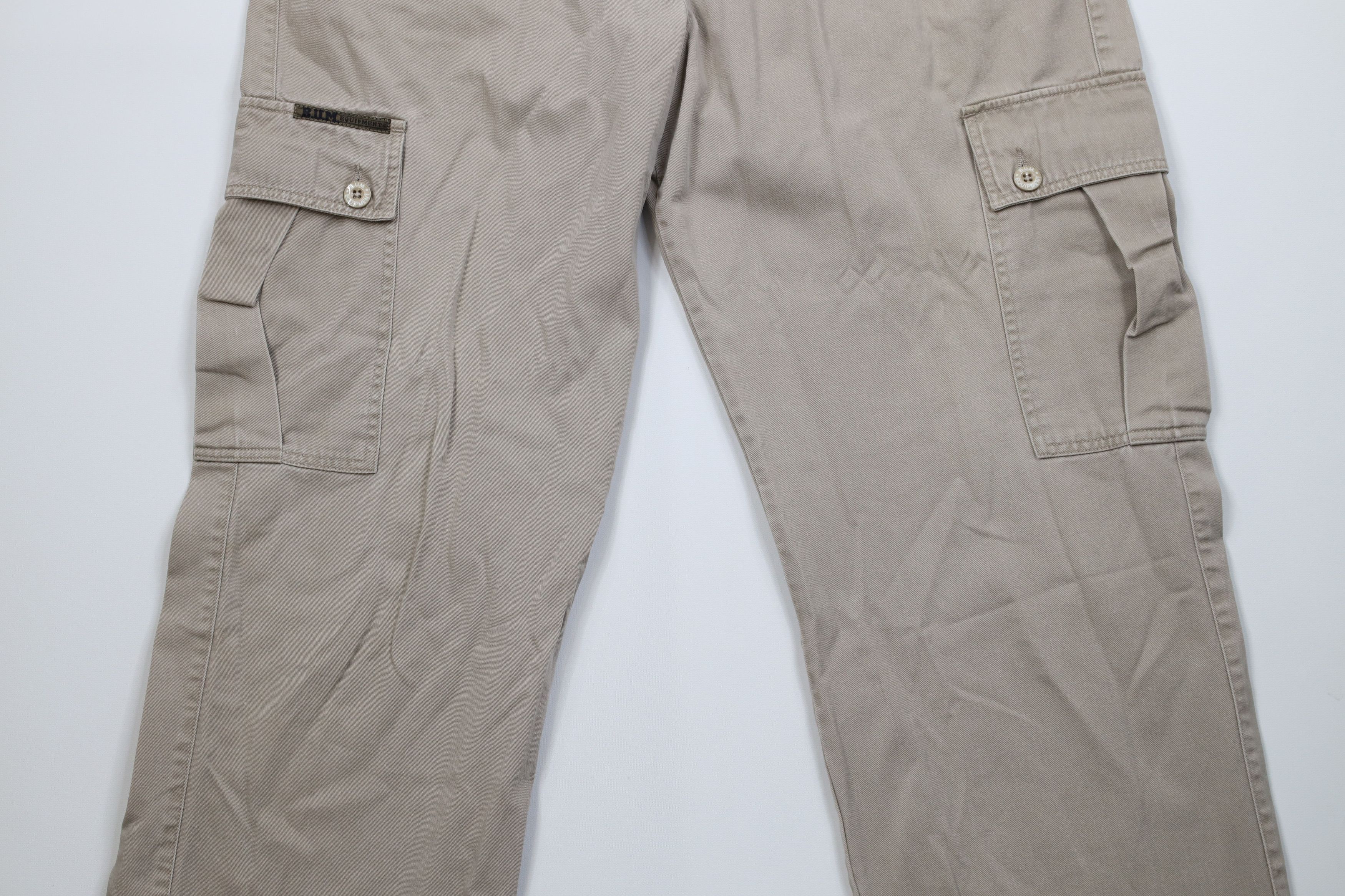 Vintage Vintage 90s Bum Equipment Baggy Wide Leg Cargo Pants Beige Size US 34 / EU 50 - 3 Thumbnail