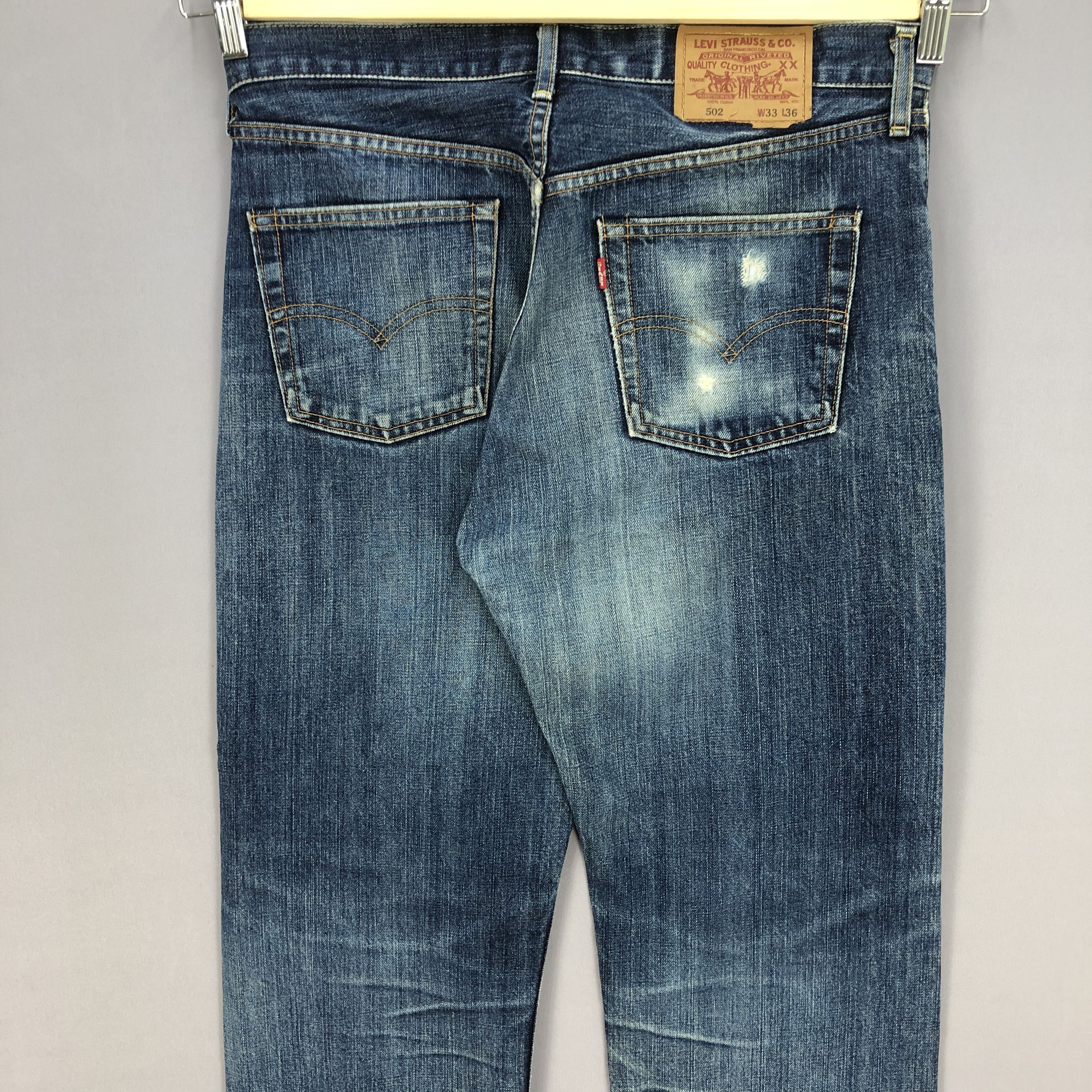 Levi's Vintage Levis Selvedge Jeans Levi's 502 Distressed Denim Size US 34 / EU 50 - 4 Thumbnail