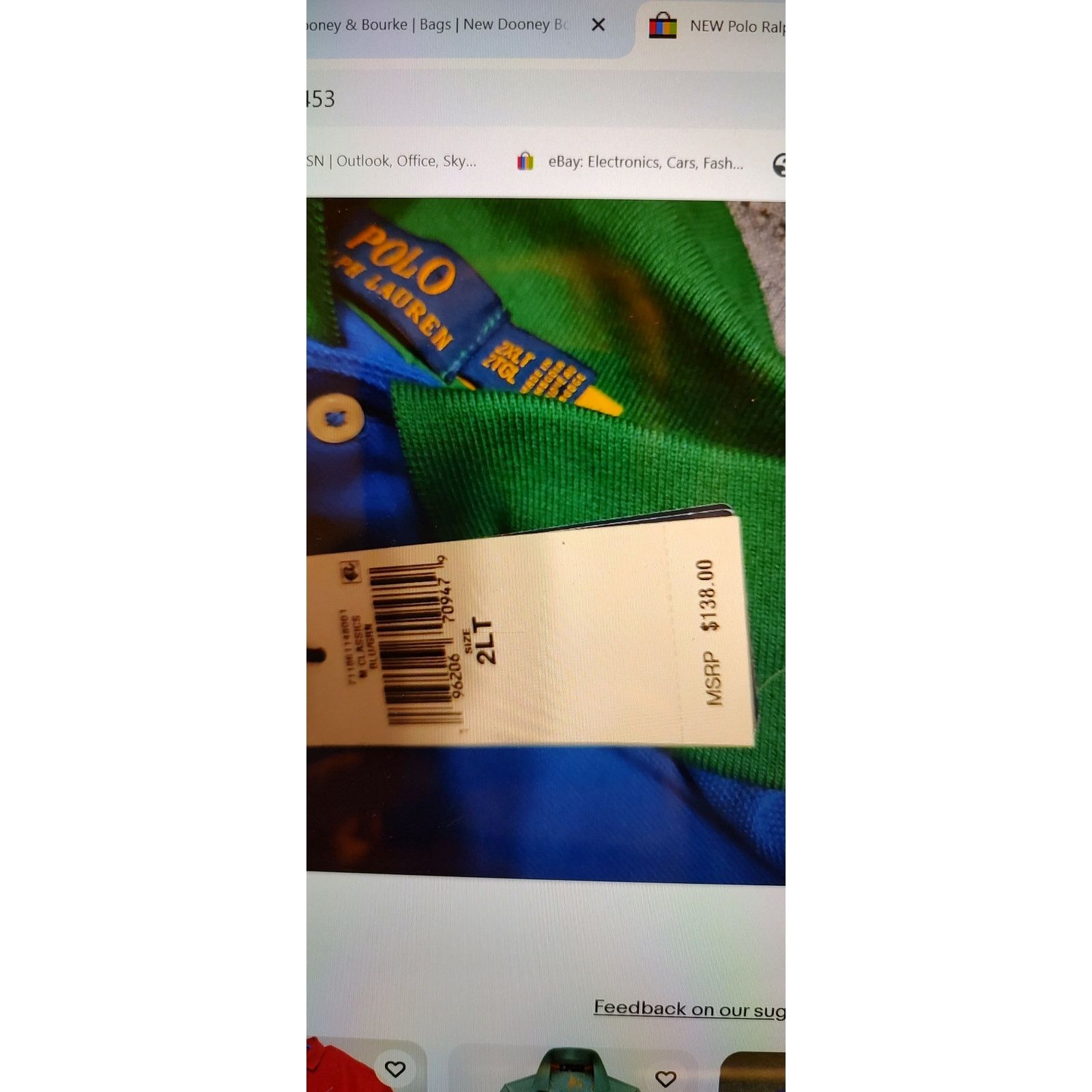 Ralph Lauren NEW Polo Ralph Lauren POLO Big Pony Blue & Green Size 2LT Size US XXL / EU 58 / 5 - 5 Thumbnail