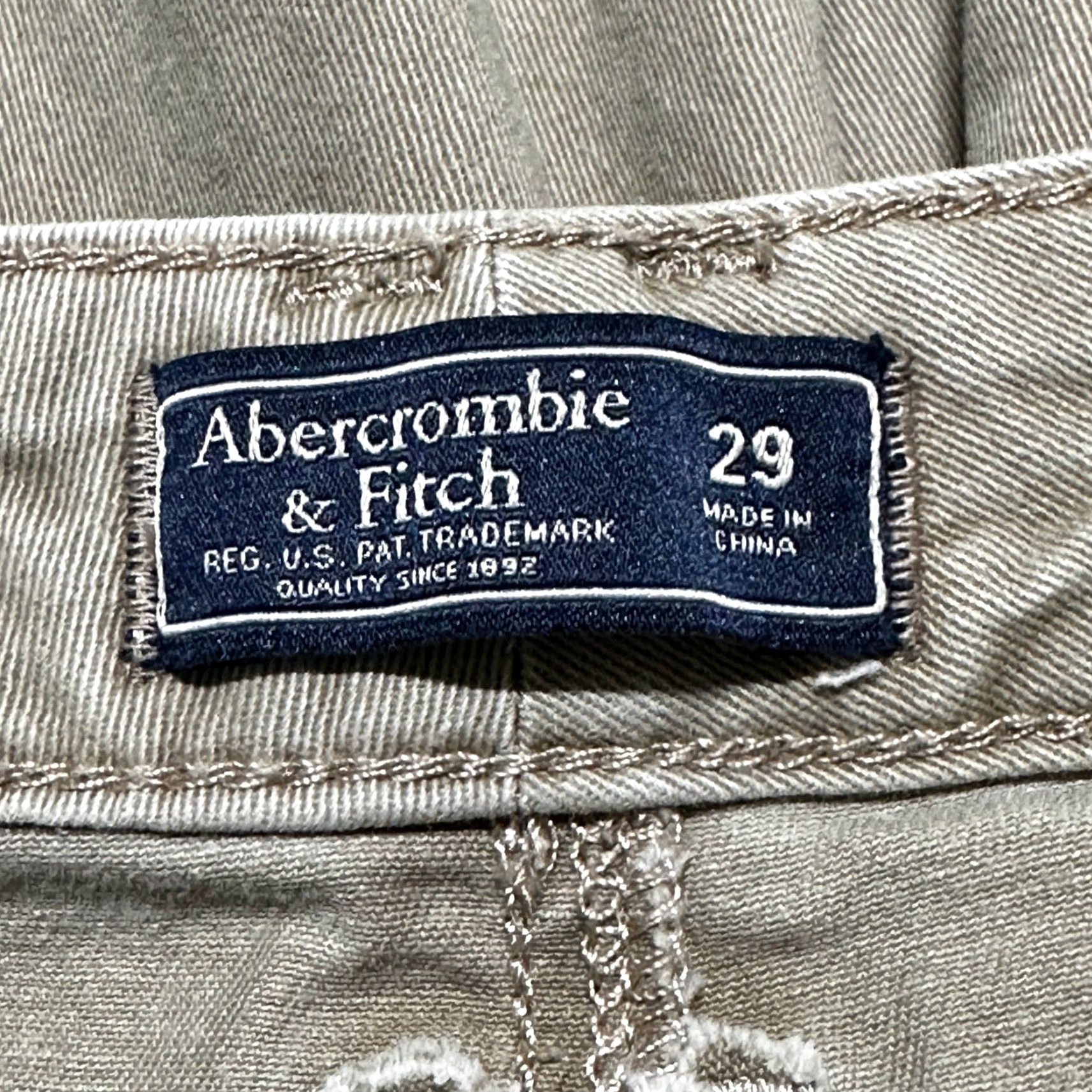 Abercrombie & Fitch Abercrombie & Fitch Jeans Women 29 Tan Beige Cotton 5-Pocket Zipper Regular Straight Belt Loops Size 29 Preppy Classic y2k Size 29" - 6 Thumbnail