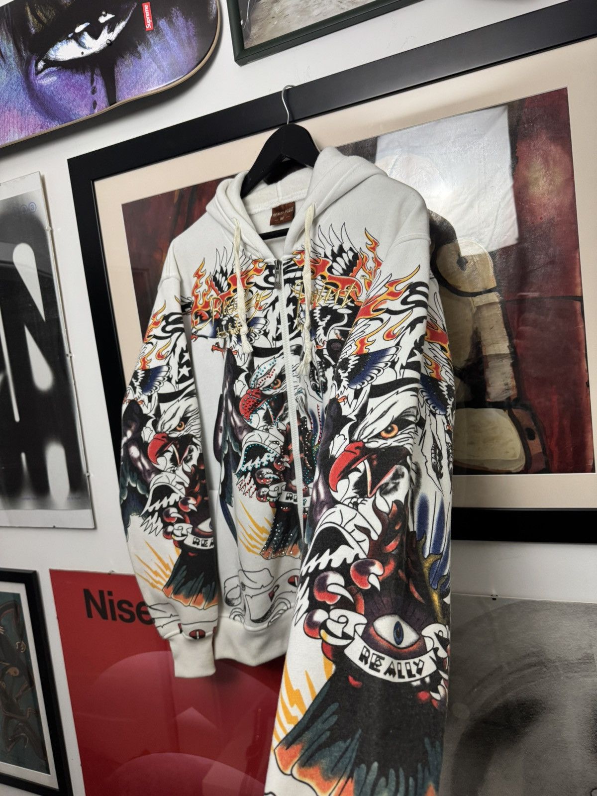 Ed Hardy ❄️❄️ Really Point Like Ed Hardy Drip Zip Hoodie Rare Tattoo Size US M / EU 48-50 / 2 - 3 Thumbnail