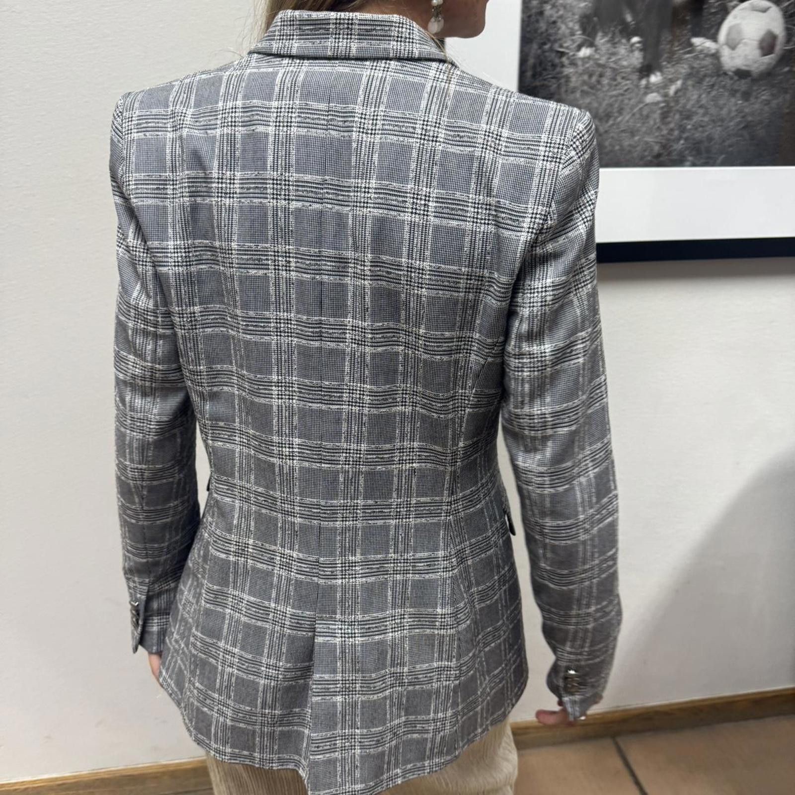 Zara Zara Basic Houndstooth Double-Breasted Blazer – Size M Size M / US 6-8 / IT 42-44 - 2 Thumbnail