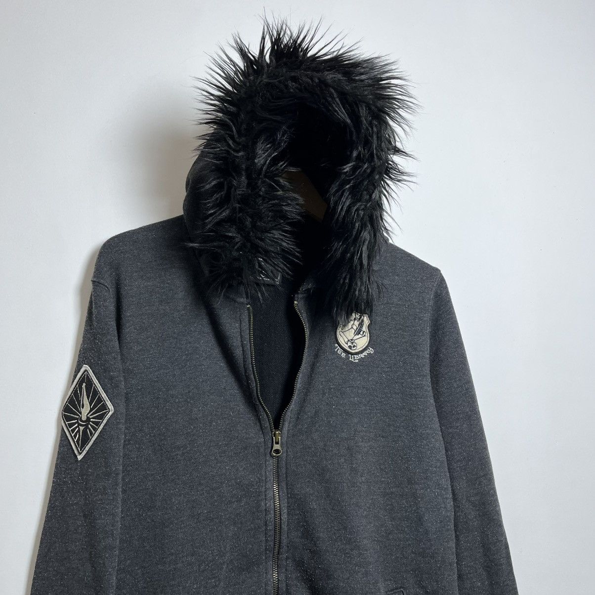 If Six Was Nine The Library Punk Grunge Faux Fur Hoodie If6w9 LgB Style Size US M / EU 48-50 / 2 - 3 Thumbnail