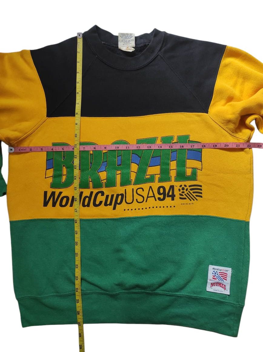 Nutmeg Vintage 90s Brazil Team World Cup USA 94 Sweatshirt | M Size US M / EU 48-50 / 2 - 19 Thumbnail