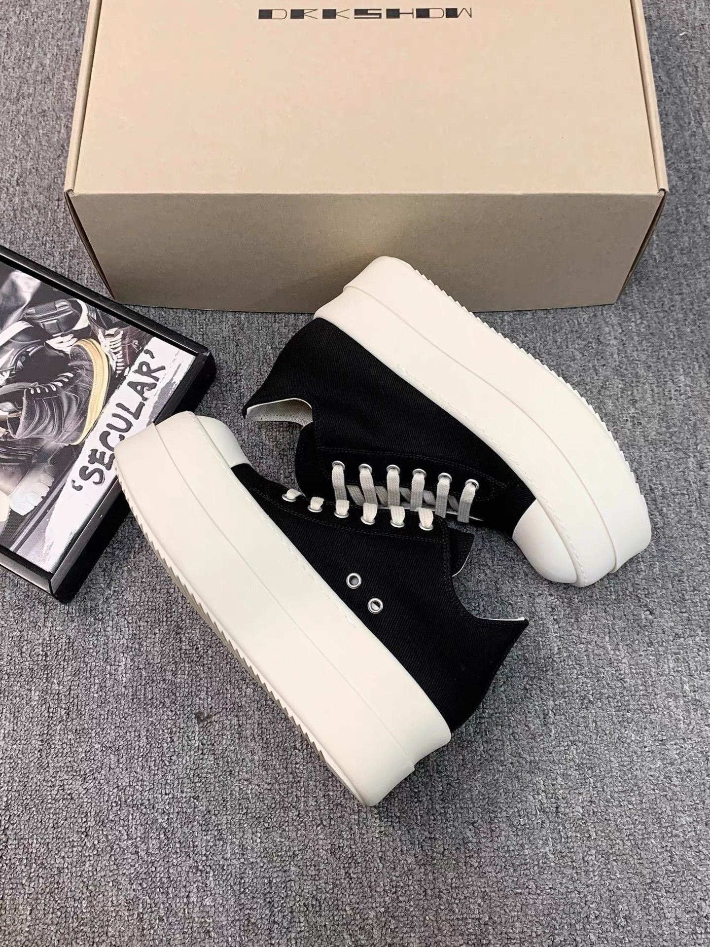 Rick Owens Rick Owens Drkshdw Canvas Low-Top Big Converse K34 Size US 6 / IT 36 - 6 Thumbnail