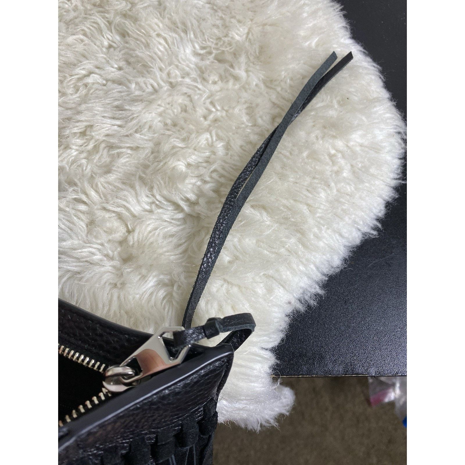 Rebecca Minkoff Rebecca Minkoff Leather Stevie Clutch Suede Fringe BK - NWT Size ONE SIZE - 9 Thumbnail