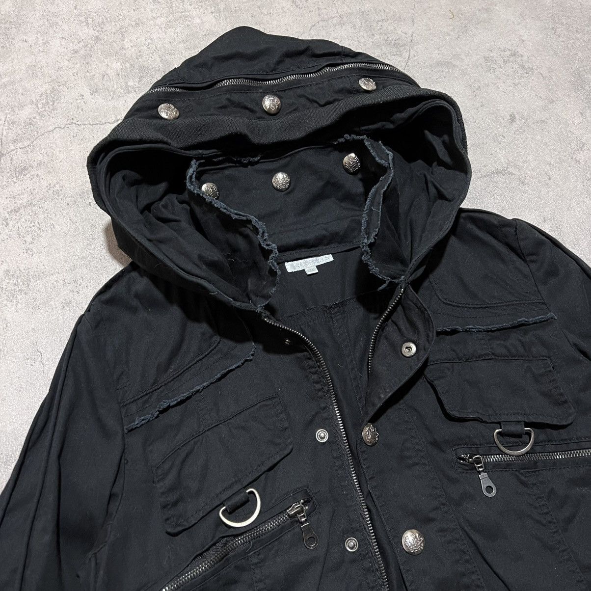 Japanese Brand Scissors Apocalypse Cyber Bono Cargo Jacket GOA LGB Style Size US M / EU 48-50 / 2 - 3 Thumbnail