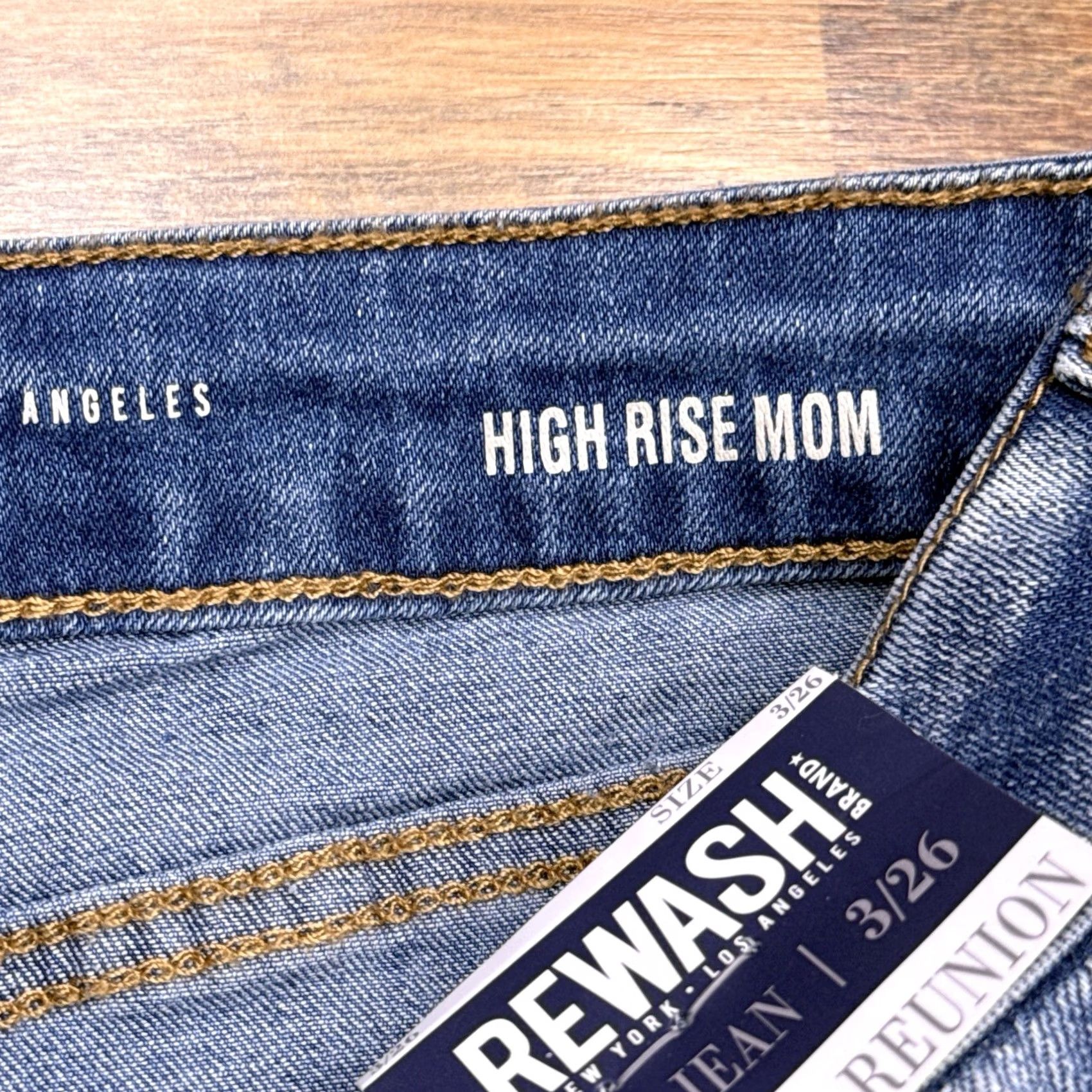 Vintage Rewash Jeans Main Point City High Rise Mom 3 26 Distressed Stretch Denim 26 in 5-Pocket Womens Girls Size 26" / US 2 / IT 38 - 5 Thumbnail