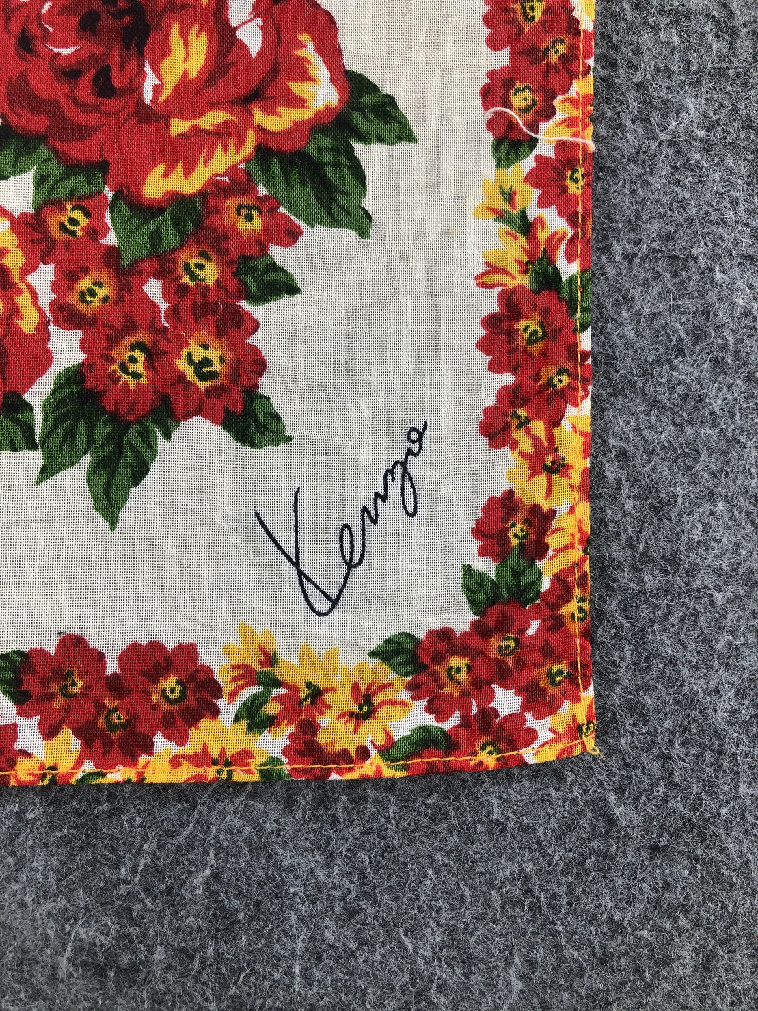 Kenzo × Vintage Kenzo Floral Handkerchief / Bandana / Neckerchief Size ONE SIZE - 5 Thumbnail