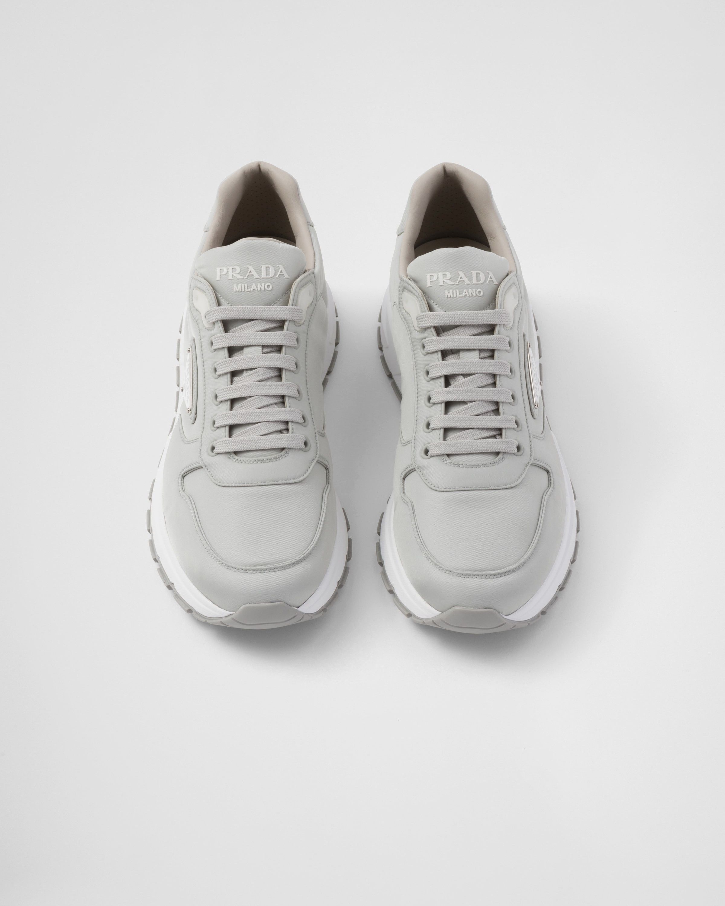 Prada o1mt1gz0325 Re-Nylon Sneakers in Light Grey Size US 11.5 / EU 44-45 - 3 Thumbnail