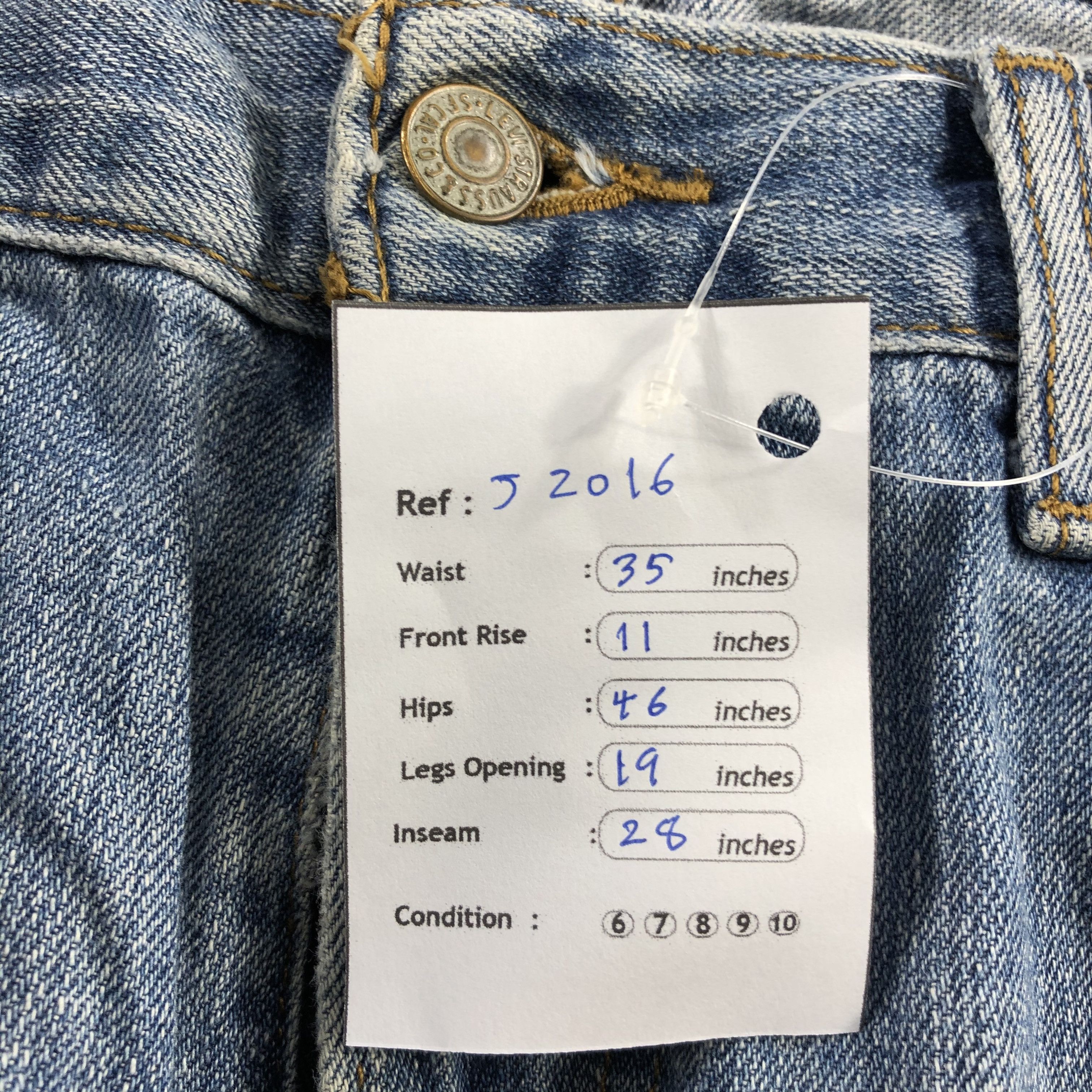Levi's Vintage Light Wash Levis 559 Jeans-J2016 Size US 35 - 14 Thumbnail