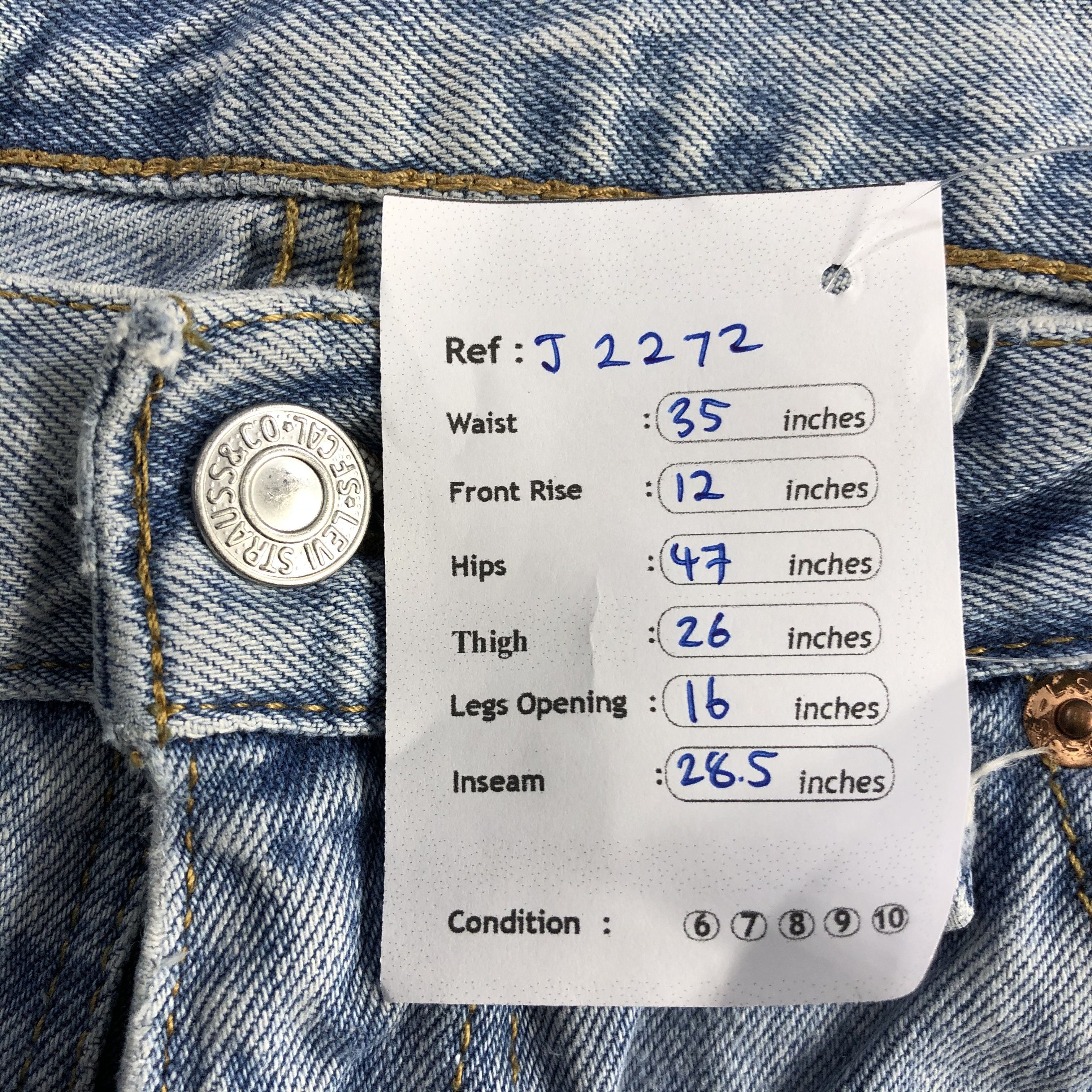 Levi's Vintage Light Wash Levis 550 Jeans-J2272 Size US 35 - 16 Thumbnail