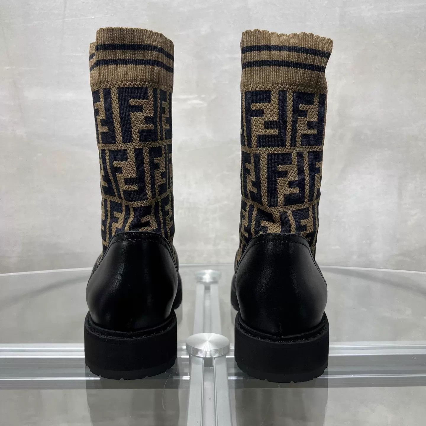 Fendi Fendi FF Allover Print Black/Brown Short Boots Women's 37.5 Size US 7 / IT 37 - 6 Thumbnail