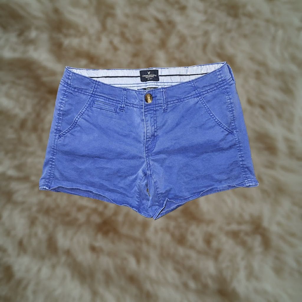 American Eagle Outfitters American Eagle Outfitters Shorts Womens 8 Blue Chino Shortie Stretch Twill Size 30" / US 8 / IT 44 - 1 Thumbnail