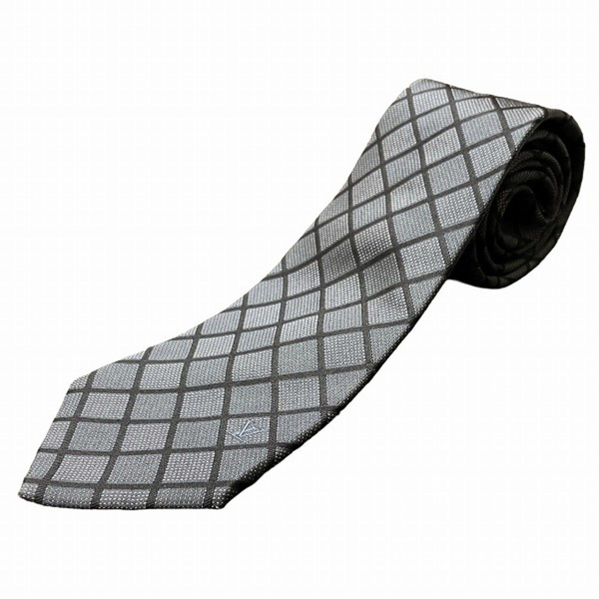 Louis Vuitton Louis Vuitton Check Pattern Black x Grey Accessory Necktie Men's Size ONE SIZE - 1 Thumbnail