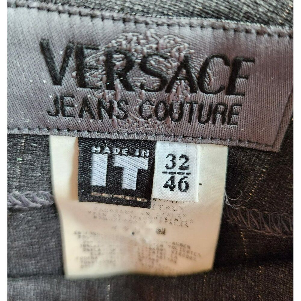 Versace Jeans Couture V2 Versace Classic Pants L Gray Pinstripe Wool Blend Straig Size 32" / US 10 / IT 46 - 2 Thumbnail
