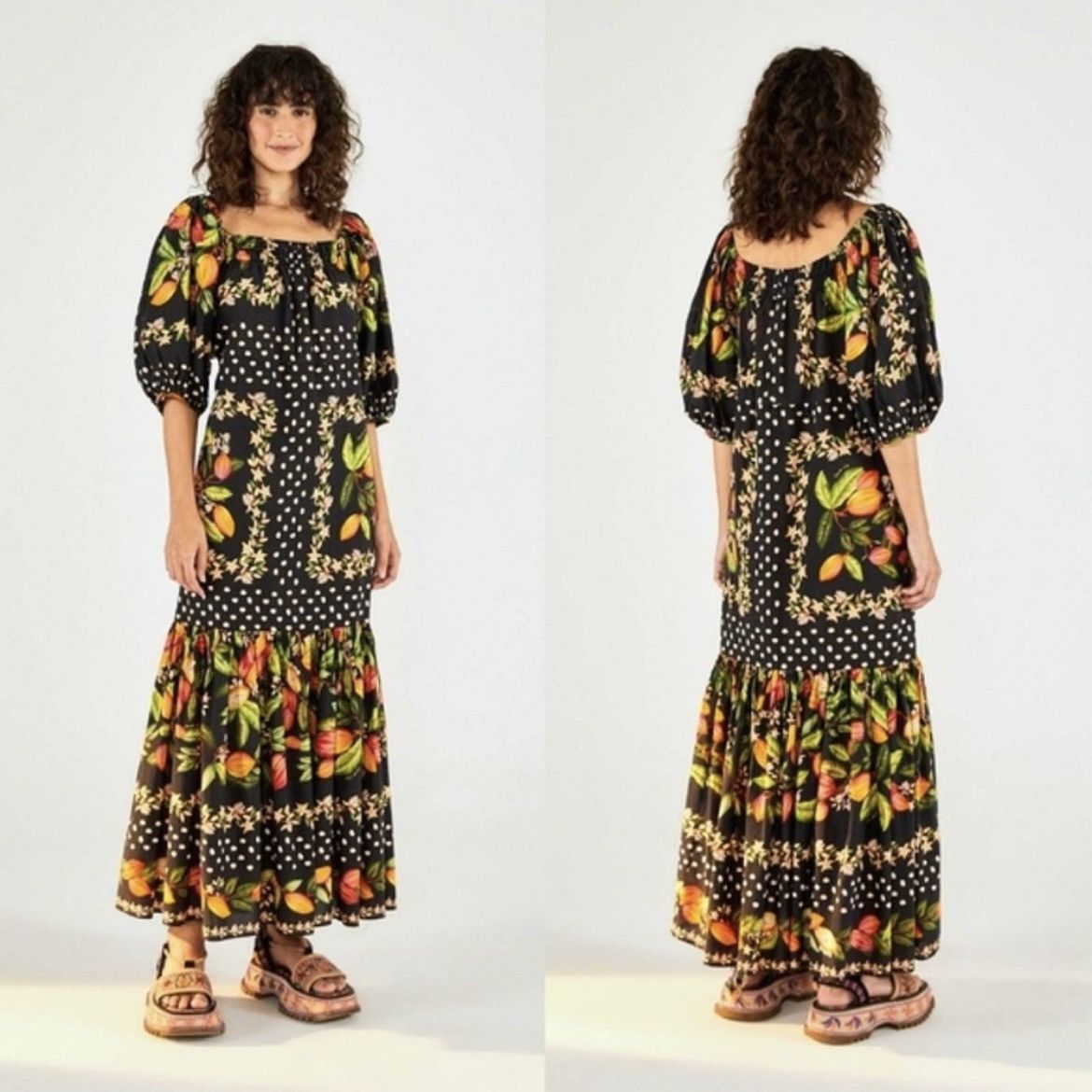 chinese dress ladies Farm Rio Women's Delicate Forest Maxi Dress
