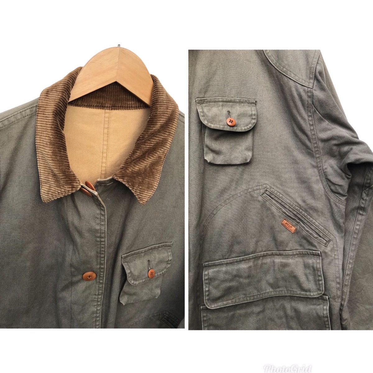 Polo Ralph Lauren Vintage Polo Ralph Lauren Riversible Field Coat Heavy Jacket Size US L / EU 52-54 / 3 - 18 Thumbnail