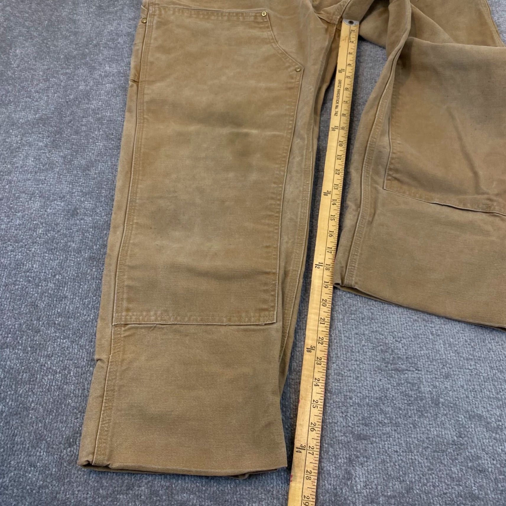 Carhartt Carhartt Duck Canvas Double Knee Work Dungaree Pants BRN Mens 38x28 Wear Size US 36 / EU 52 - 2 Thumbnail
