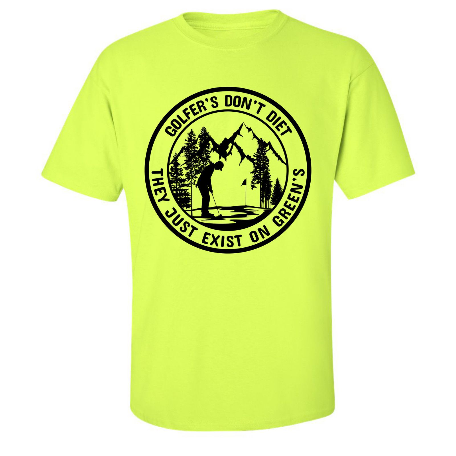 Gildan Golfers Don't Diet On Greens Funny Man Putting T-Shirt Size US L / EU 52-54 / 3 - 16 Thumbnail