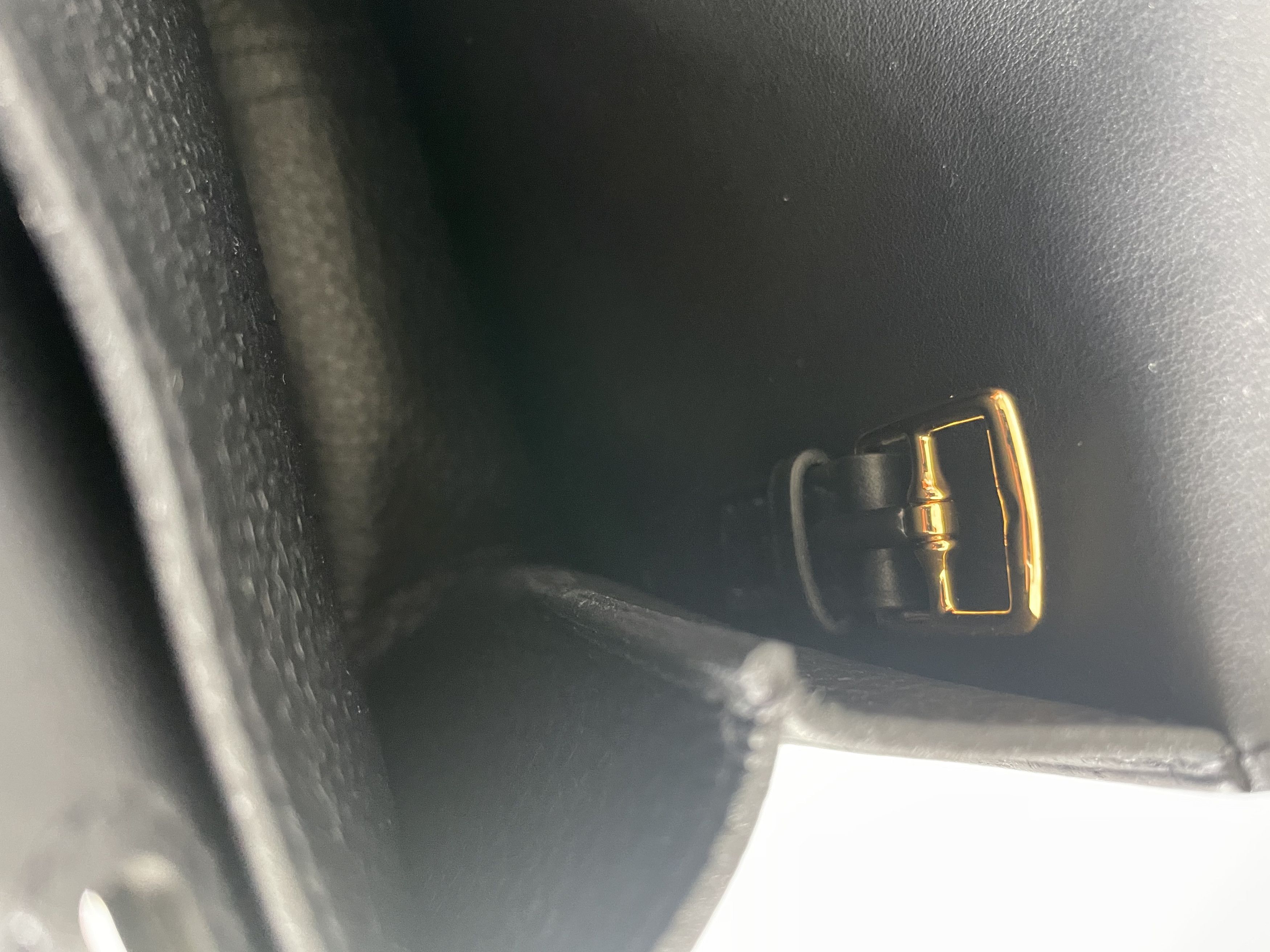 Hermes Hermes Halzan 25 Noir Clemence / Gold Hardware Size ONE SIZE - 17 Thumbnail