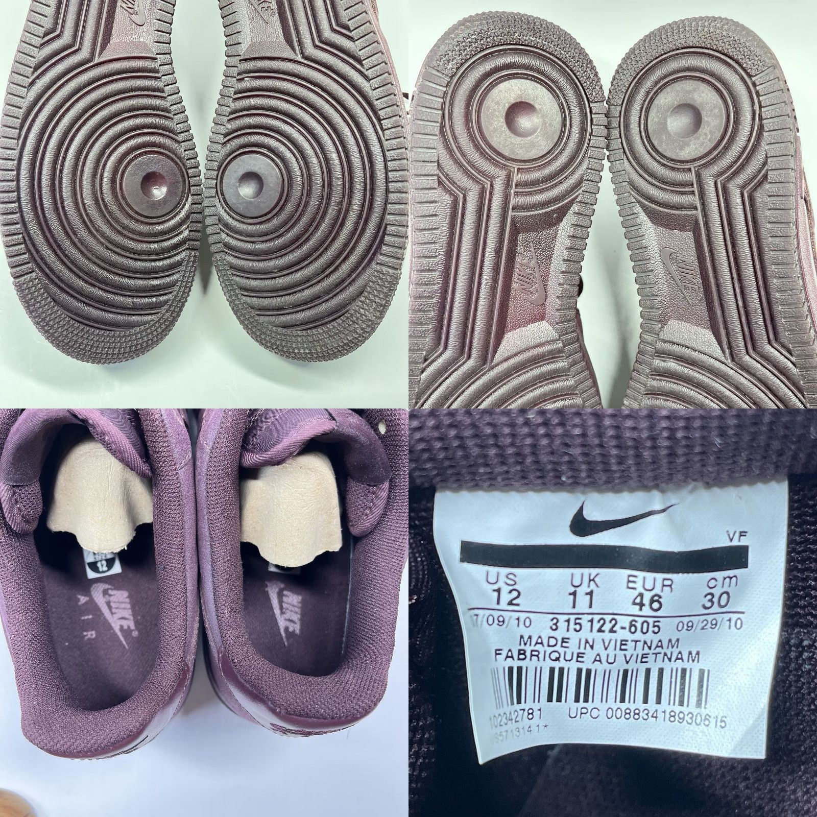 Nike Nike Air Force 1 Low 07 Tec Tuff Deep Burgundy 315122-605 Men’s Size 12 New Size US 11 / EU 44 - 8 Thumbnail