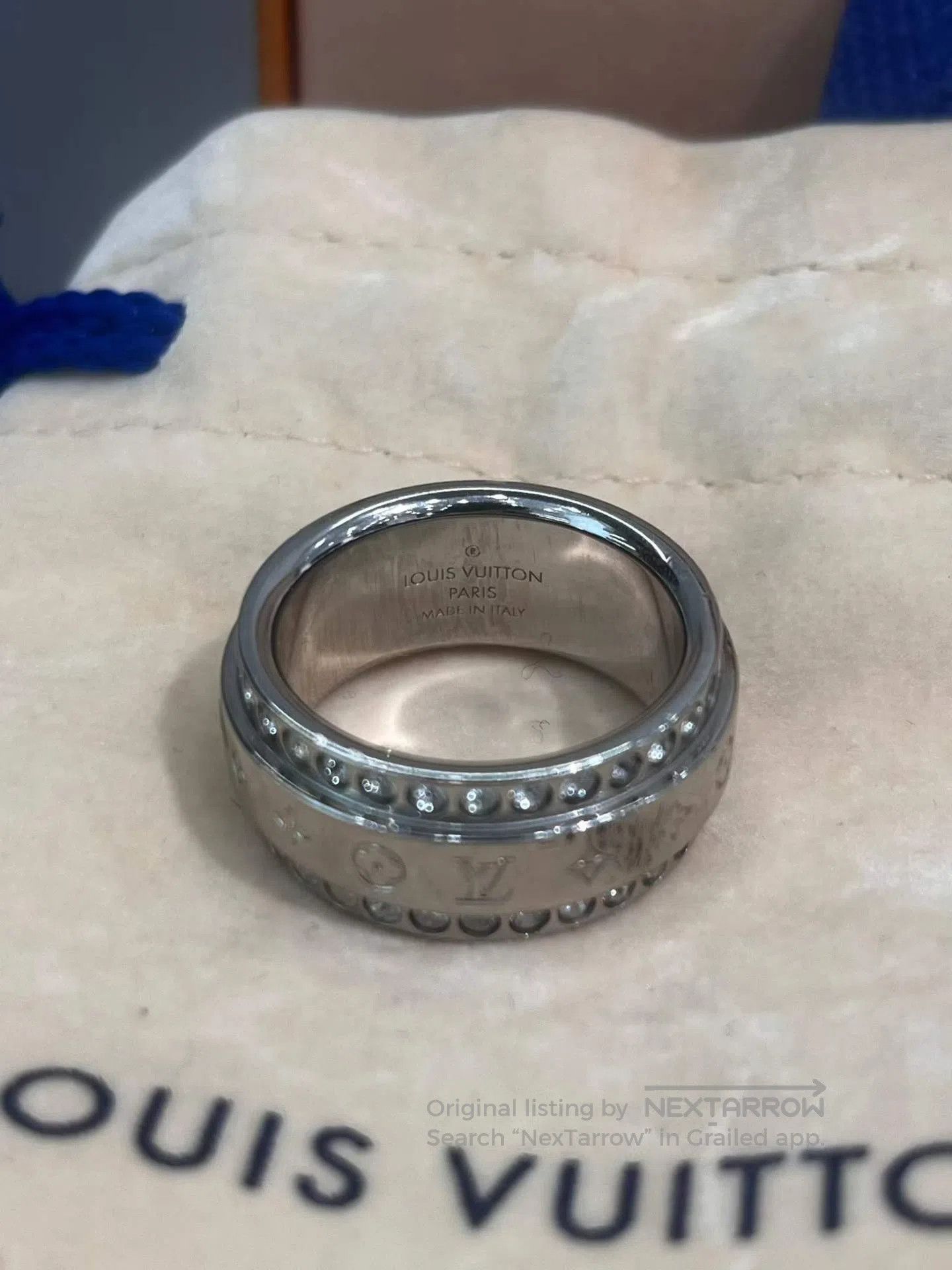 Louis Vuitton Louis Vuitton Silver Monogram Ring| Size ONE SIZE - 5 Thumbnail