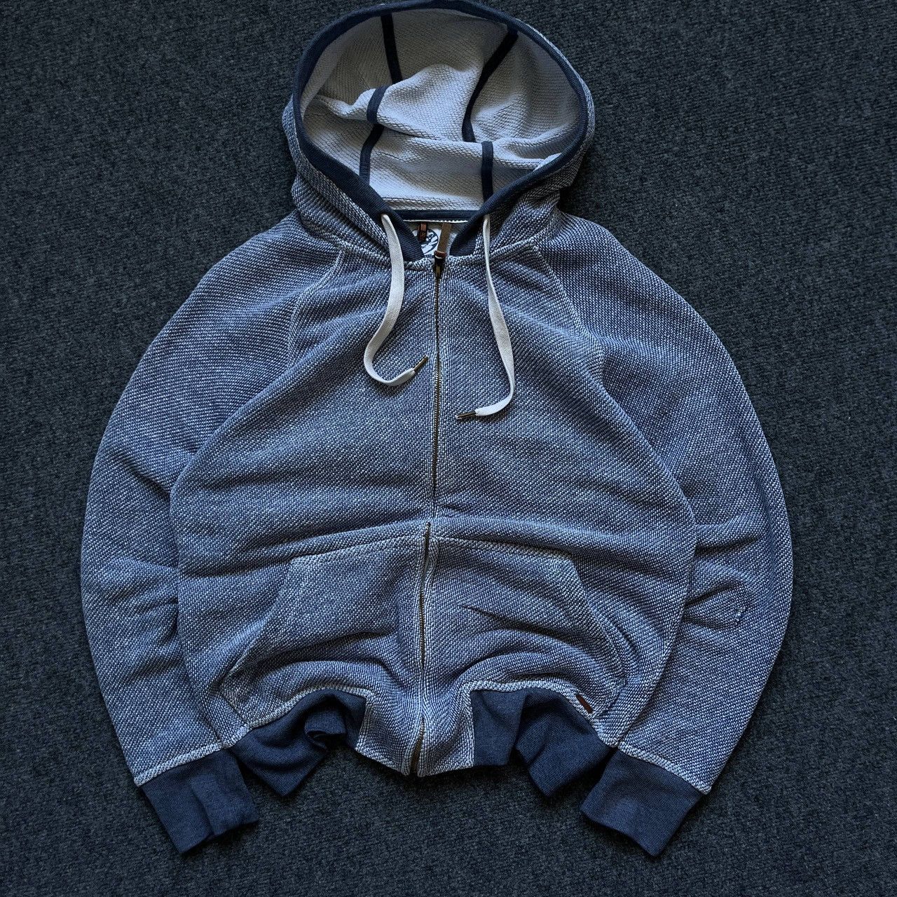 Urban Pipeline VTG Knit Zip Hoodie Piping Hot Size M Dark Blue Y2K 00s USA Size US M / EU 48-50 / 2 - 3 Thumbnail