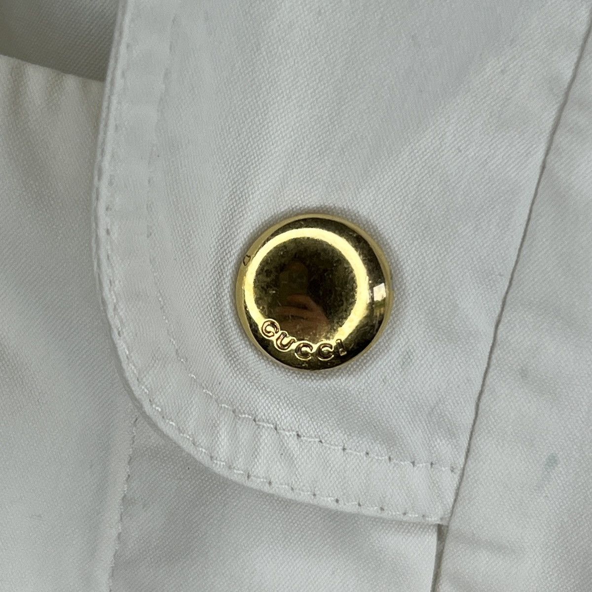 Gucci SS11 Gucci Horsebit Shirt Ecru Size S / US 4 / IT 40 - 7 Thumbnail