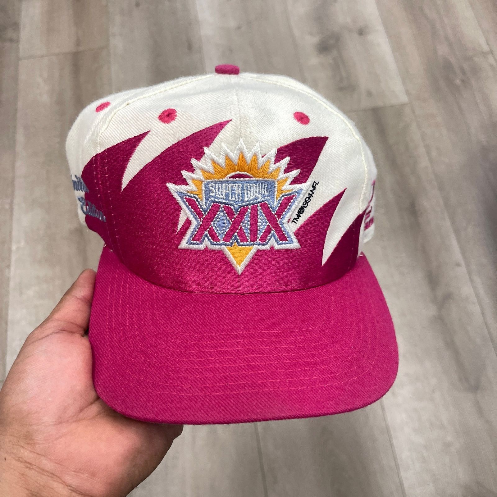 Vintage 1994 Super Bowl XXIX Sharktooth Logo Athletic Snapback Hat Size ONE SIZE - 2 Thumbnail