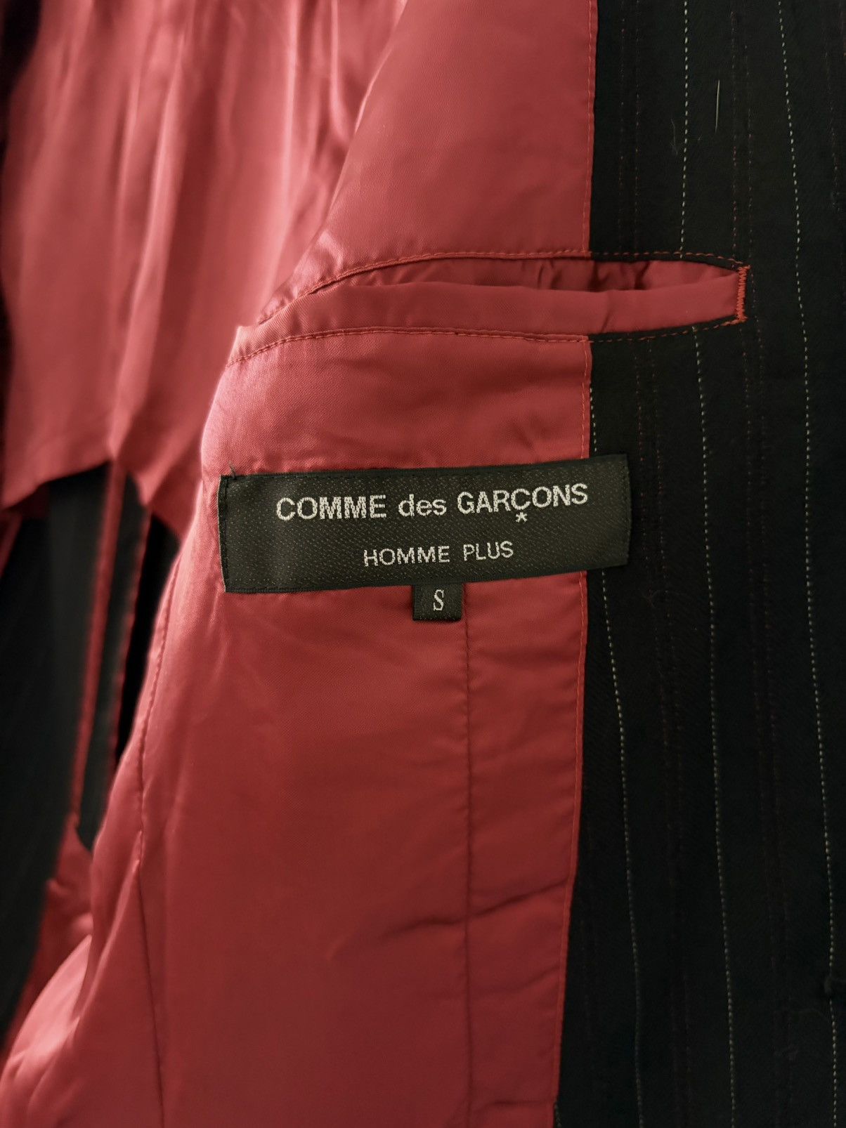 Comme des Garcons Homme Plus COMME des GARÇONS HOMME PLUS AD2013 Pinstripe Blazer Size US S / EU 44-46 / 1 - 5 Thumbnail