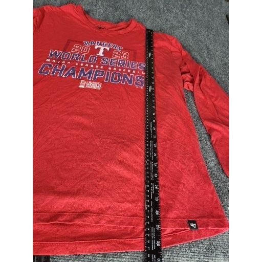 47 Brand Texas Rangers Red 2023 World Series Champions T-Shirt Men Sz Size US XXL / EU 58 / 5 - 3 Thumbnail