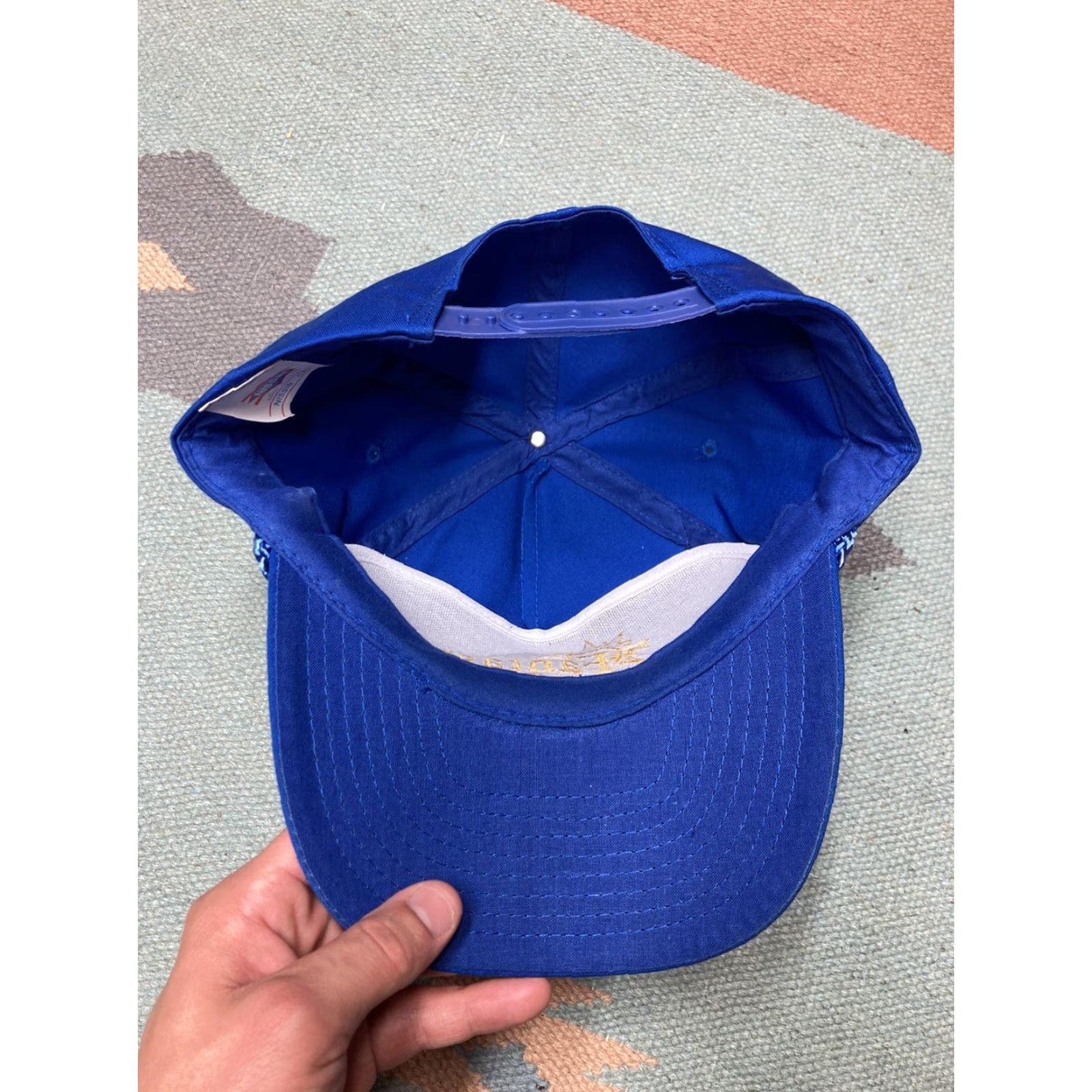 Vintage VINTAGE Snap-Back Hat Cap travel Las Vegas blue RV tours staff Men Adjustable Blue Hat Size ONE SIZE - 5 Thumbnail