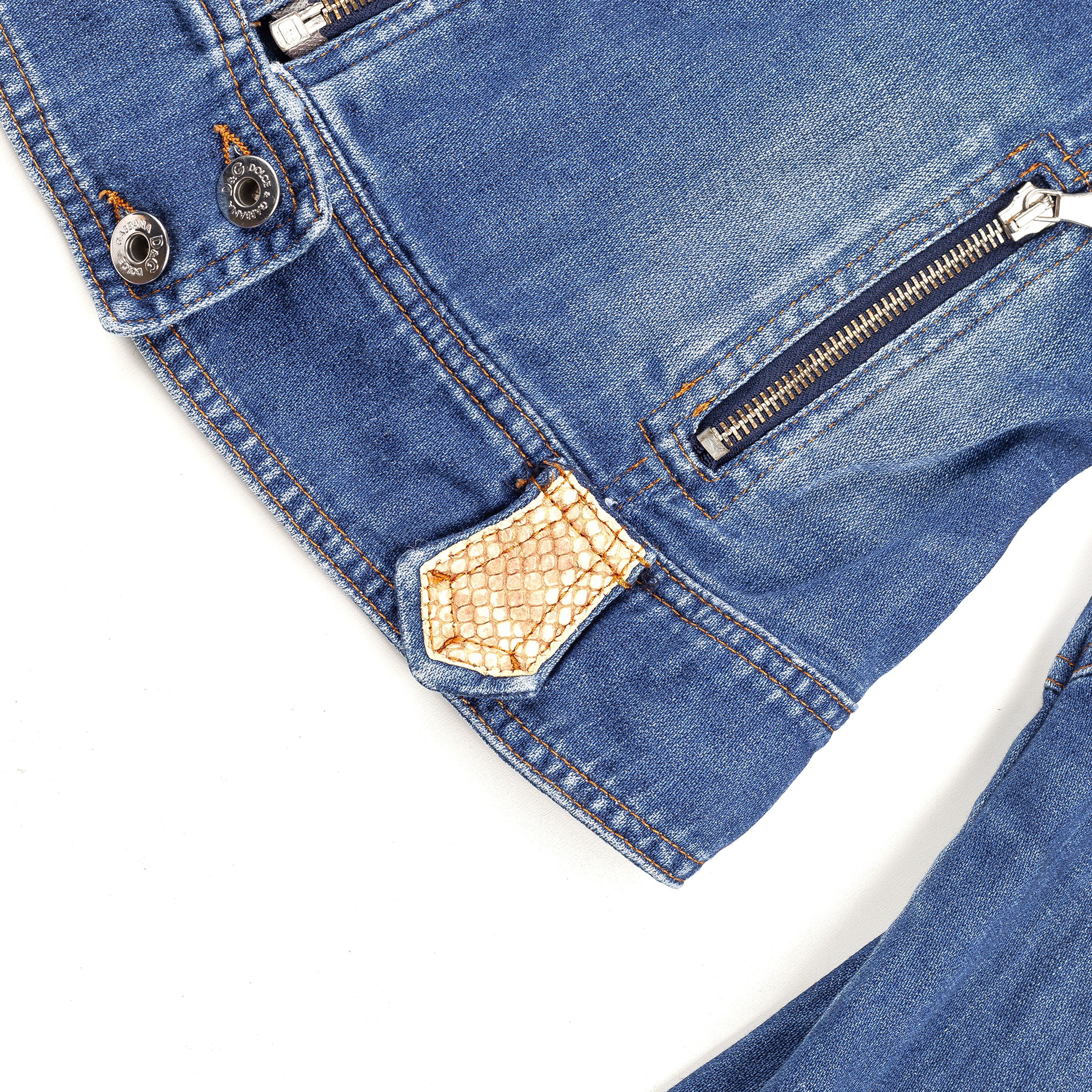 Dolce & Gabbana Dolce & Gabbana Vintage Denim Jacket (S) Size S / US 4 / IT 40 - 3 Thumbnail