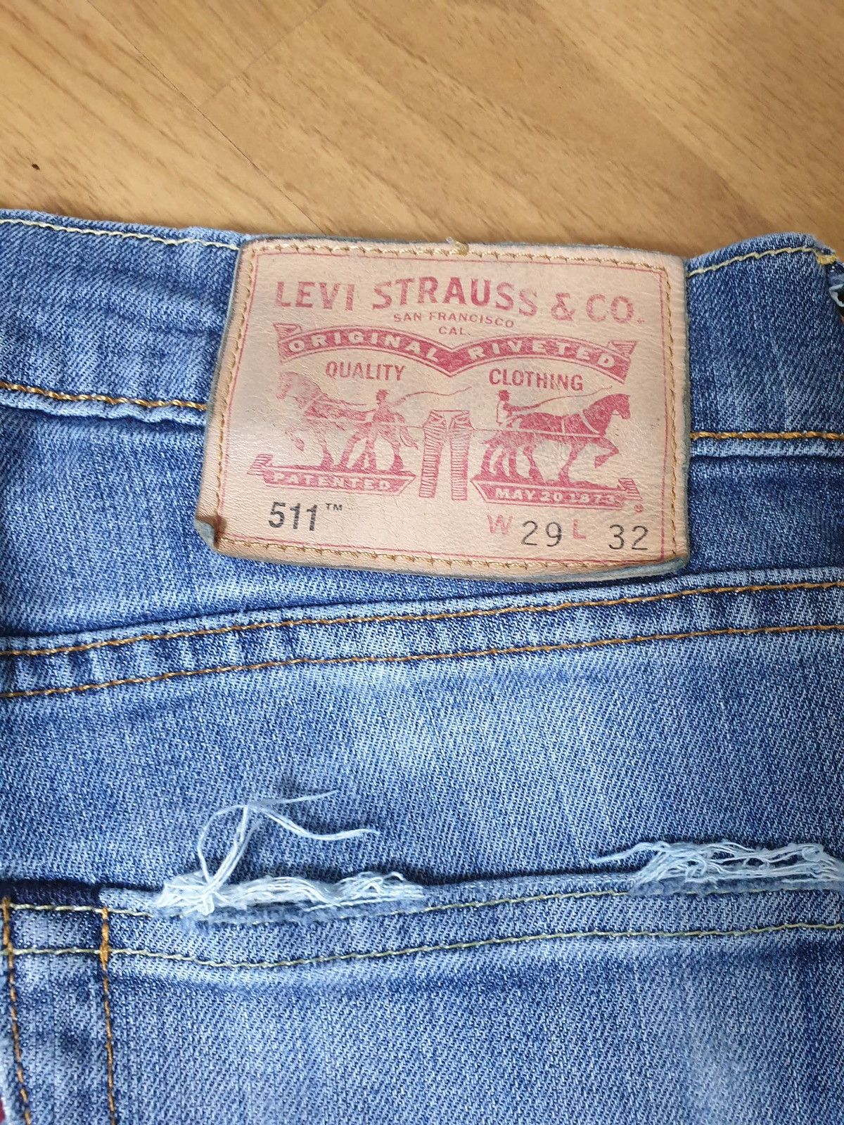 Levi's Levis 511 Distressed Grunge Rock Distressed Jeans Size US 31 - 3 Thumbnail