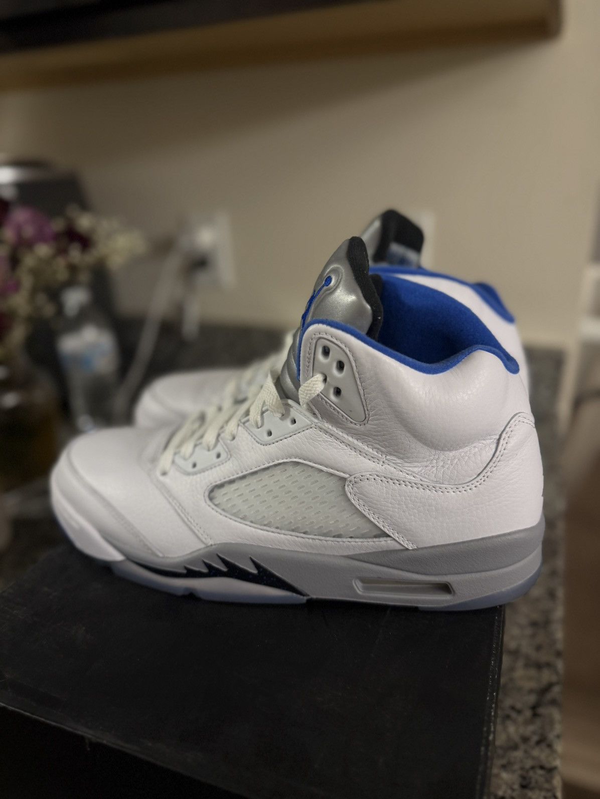 Jordan Brand × Nike Jordan 5 Stealth Size 12 W BOX (DD0587-140) Size US 12 / EU 45 - 5 Thumbnail