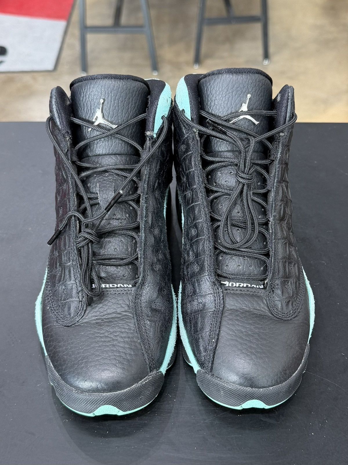 Jordan Brand Air Jordan 13 Black Island Green Size 5.5Y (2019) Size US 5.5 / EU 38 - 2 Thumbnail