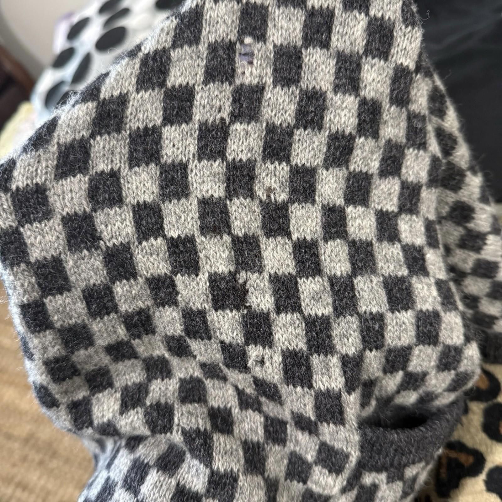 United Colors Of Benetton Checkered Benellon Wool Italian Vest Size US M / EU 48-50 / 2 - 6 Thumbnail