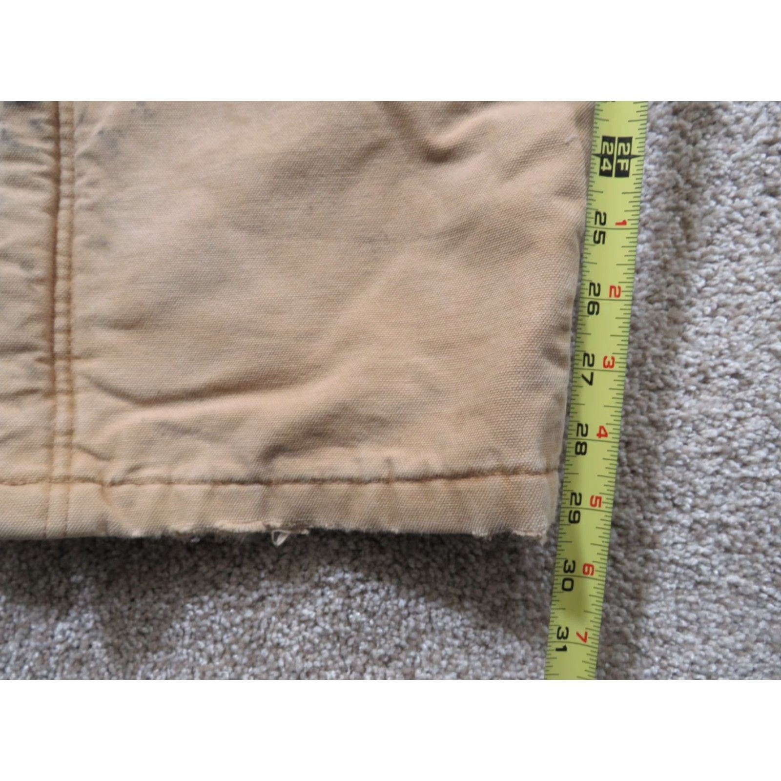 Carhartt VINTAGE Carhartt Bib Overalls Canvas Duck Insulated 44X29.5 Brown USA Mens Workwear 5-Pocket Zipper Button Front Pants Size US 44 / EU 60 - 5 Thumbnail