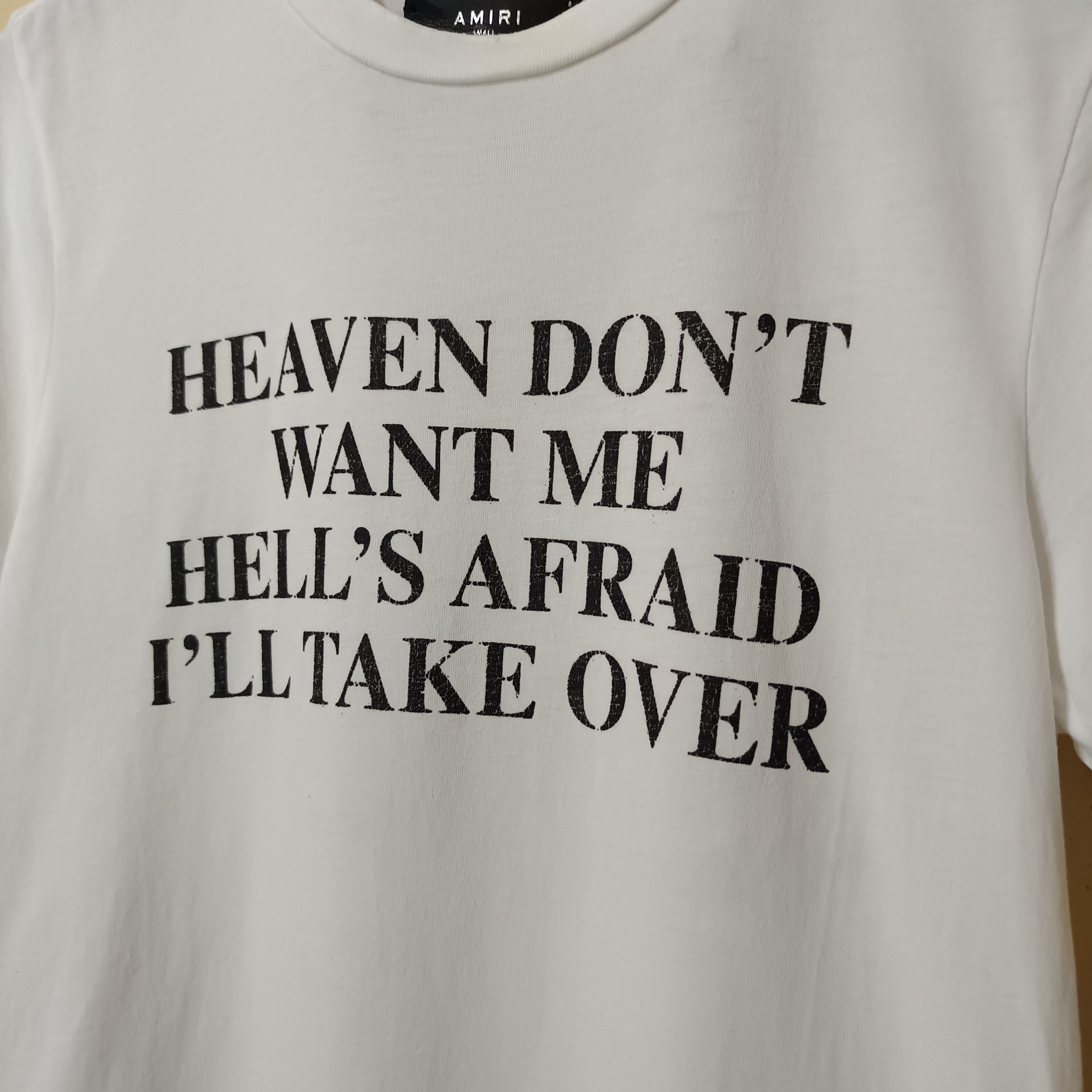 Amiri AMIRI HEAVEN DON'T WANT ME TEE Size US S / EU 44-46 / 1 - 2 Thumbnail