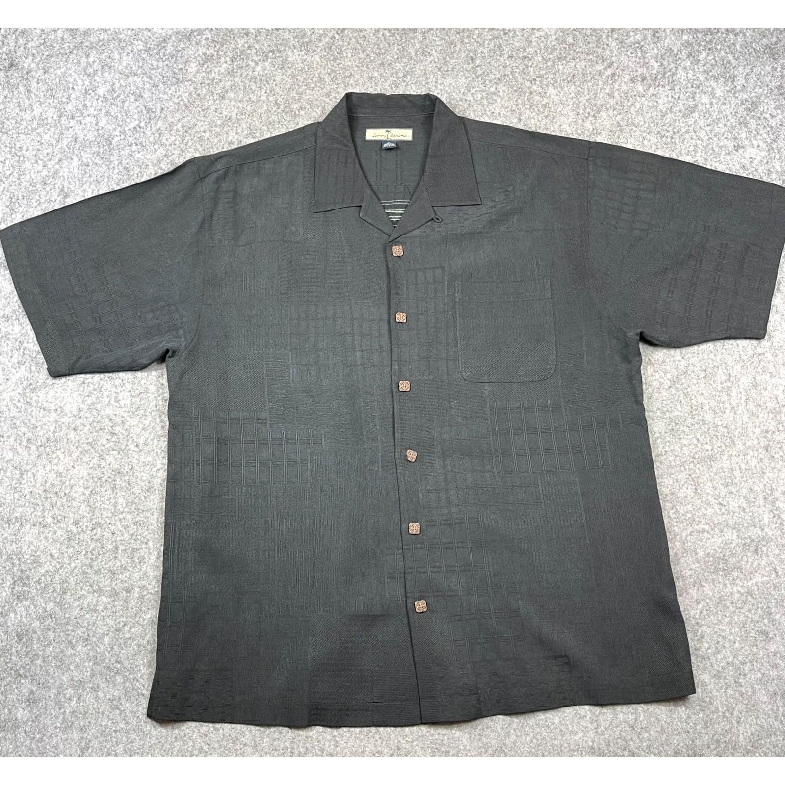 Tommy Bahama Tommy Bahama Camp Shirt Mens XL Black Silk Embroidered Martini Dry & Mighty Button-Up Casual Size US XL / EU 56 / 4 - 3 Thumbnail